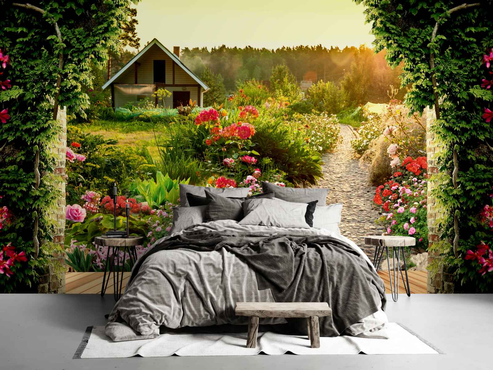 Fototapeta naturalny krajobraz z domem