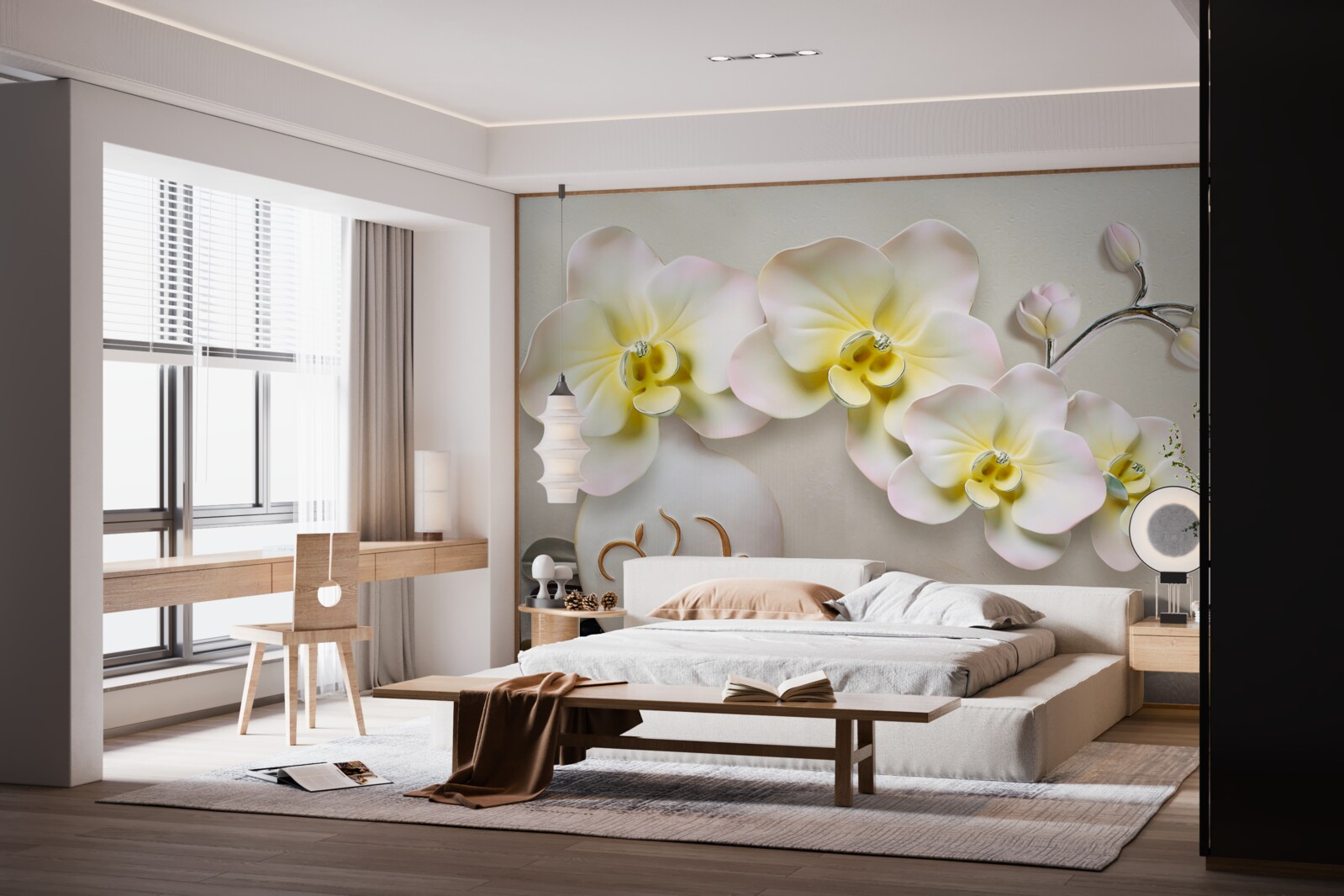 Fototapeta zdobione kwiaty orchidei