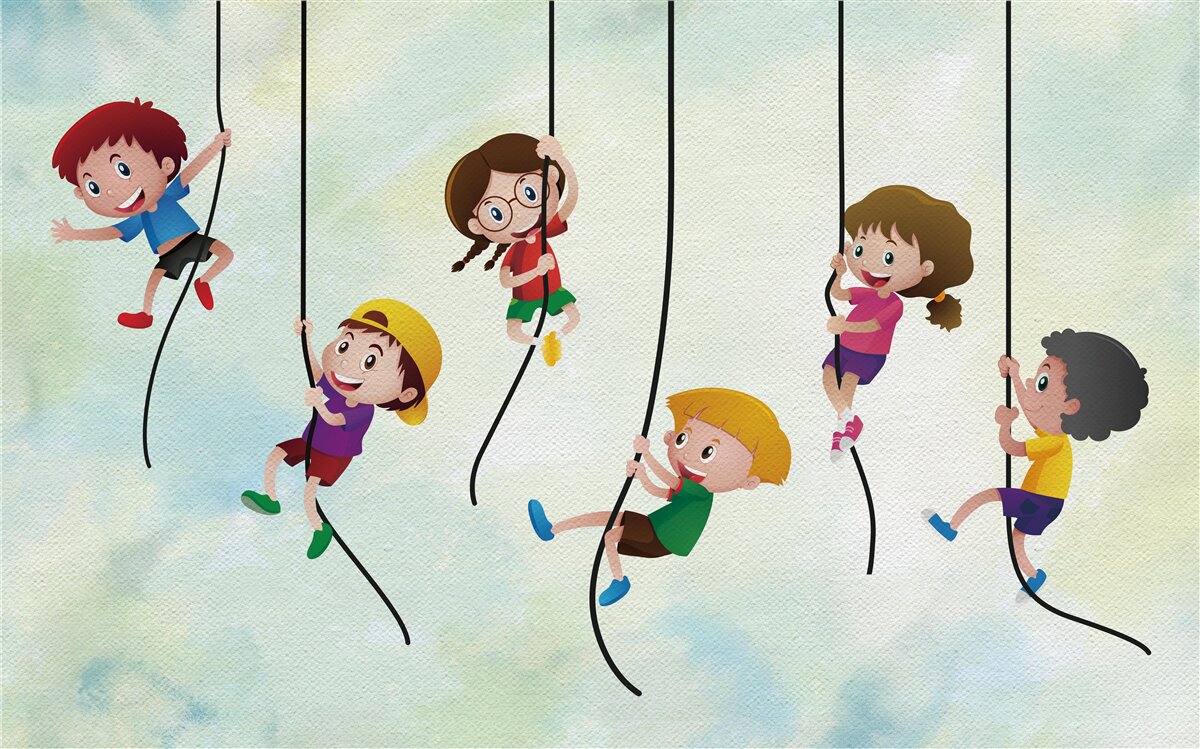 Fototapeta chłopaki na linach