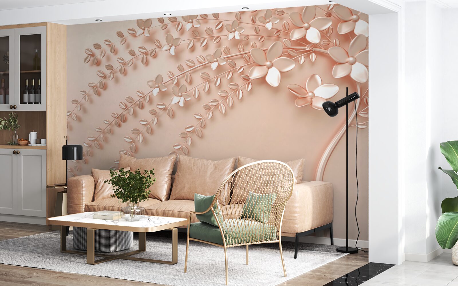 Fototapeta drzewo o delikatnym drewnie i bogatym kwitnieniu