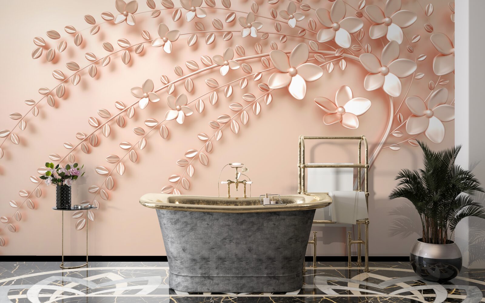 Fototapeta drzewo o delikatnym drewnie i bogatym kwitnieniu