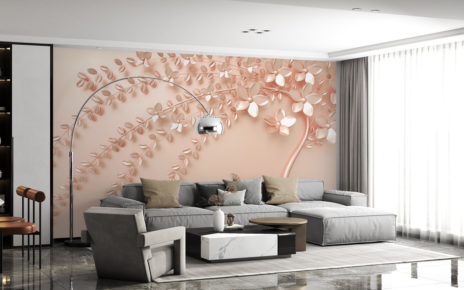 Fototapeta drzewo o delikatnym drewnie i bogatym kwitnieniu