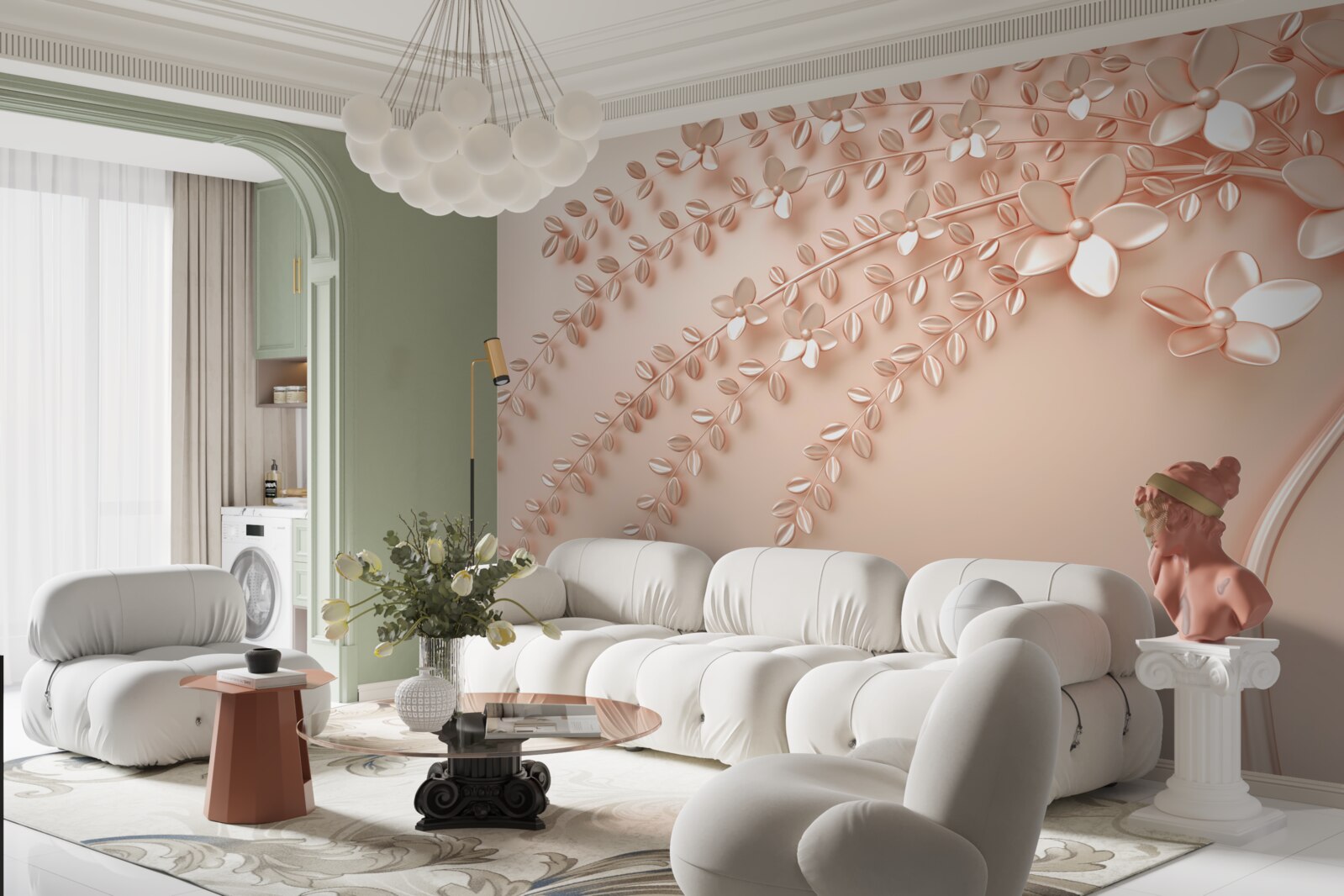 Fototapeta drzewo o delikatnym drewnie i bogatym kwitnieniu