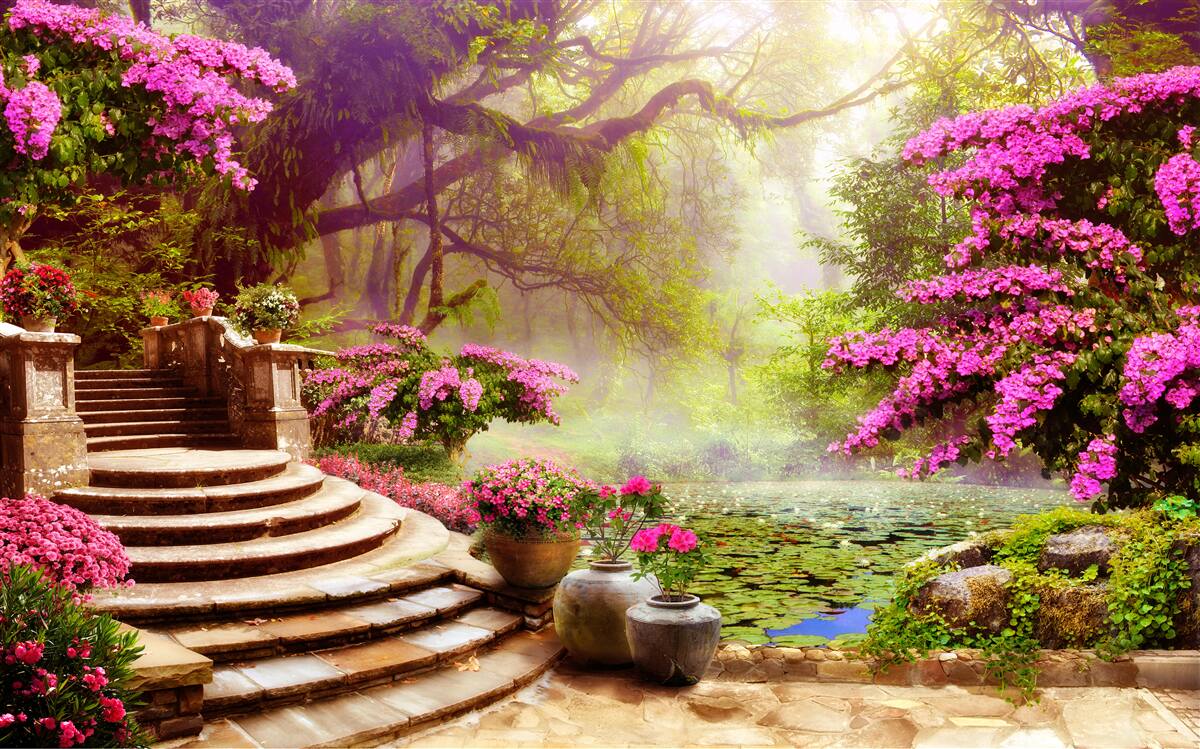 Fototapeta krajobraz z szumem