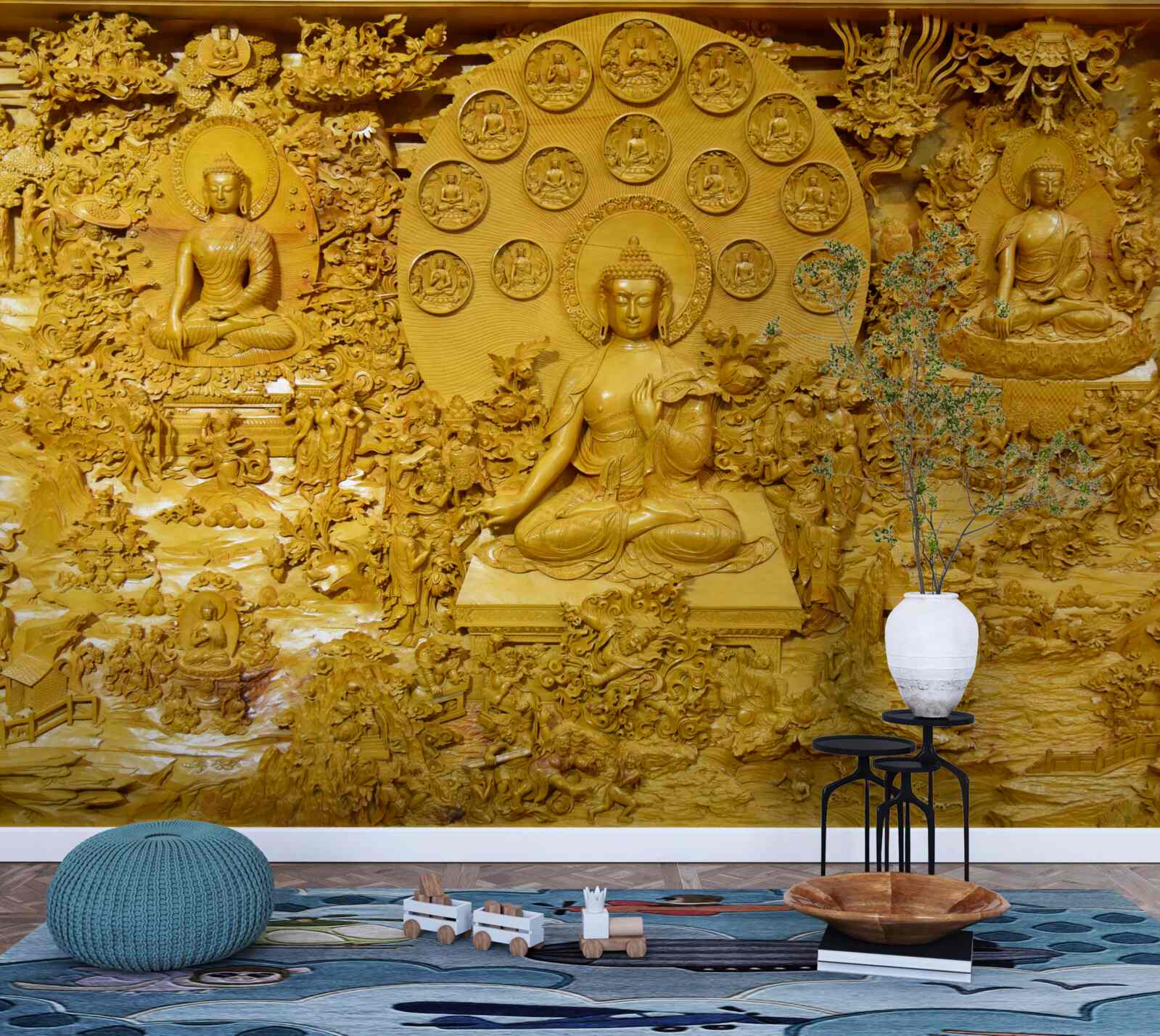 Fototapeta deska z tybetu z wzorami