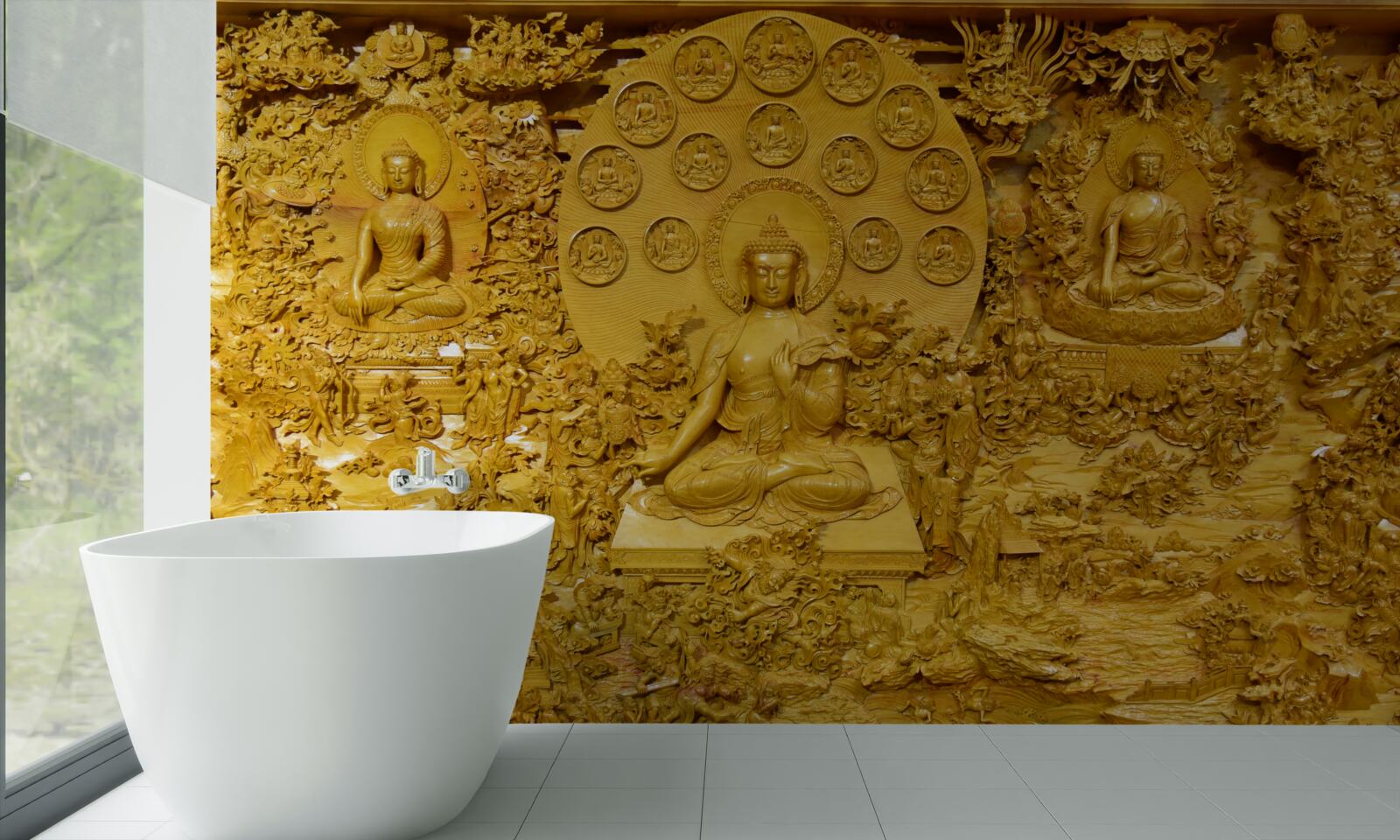 Fototapeta deska z tybetu z wzorami