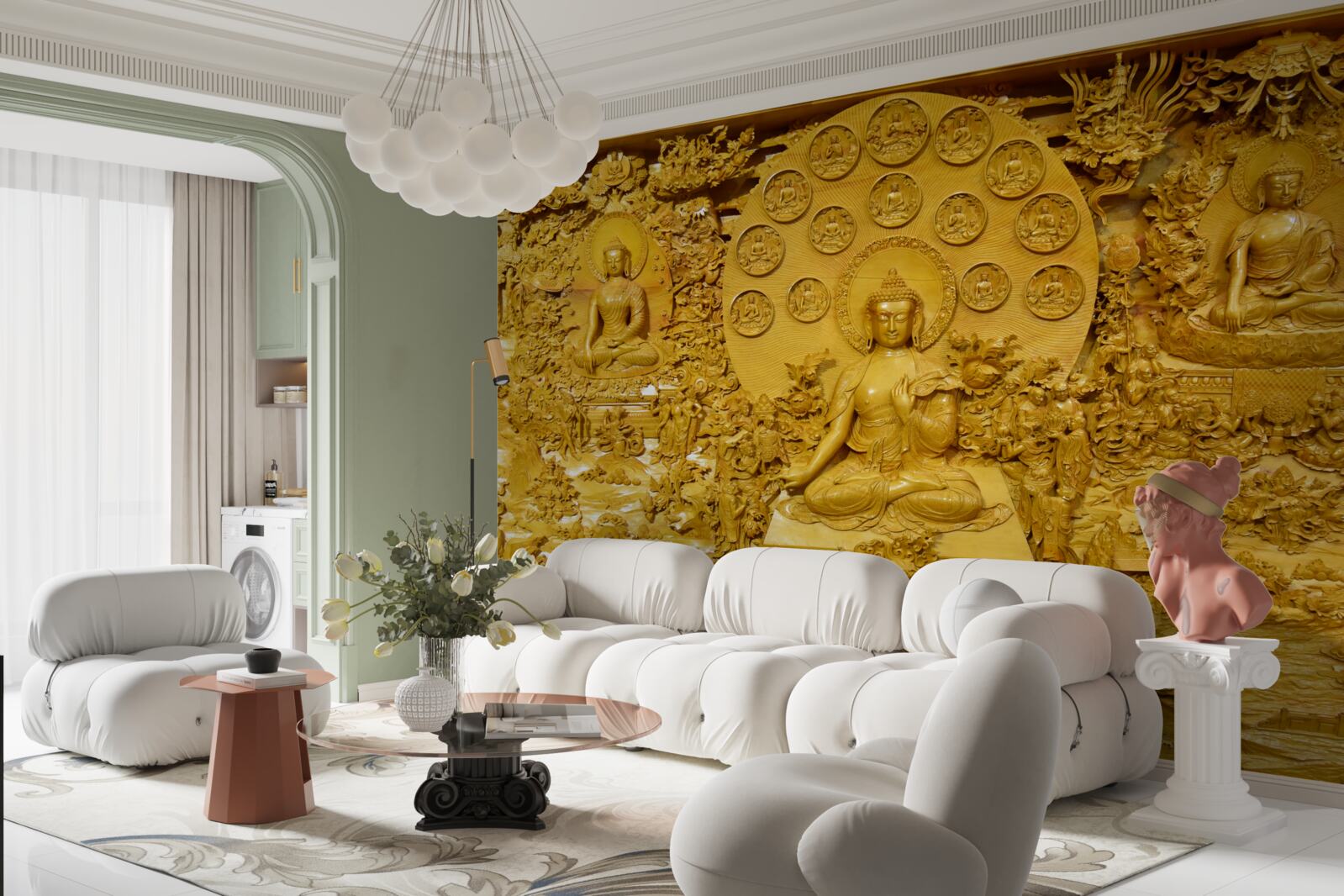 Fototapeta deska z tybetu z wzorami