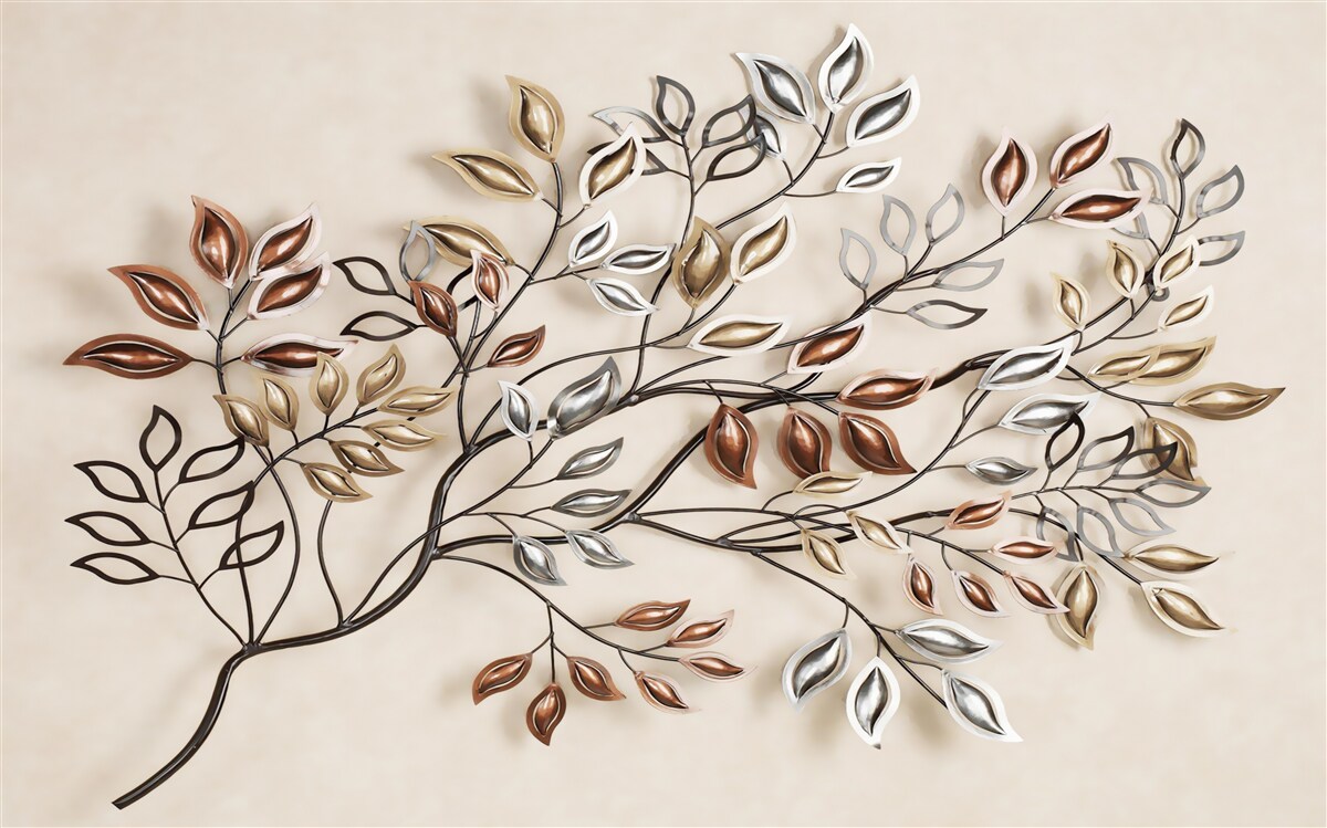 Fototapeta metalowe liście na gałęzi