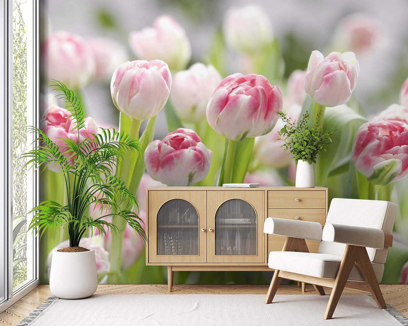 Fototapeta nieotwarte pąki tulipanów