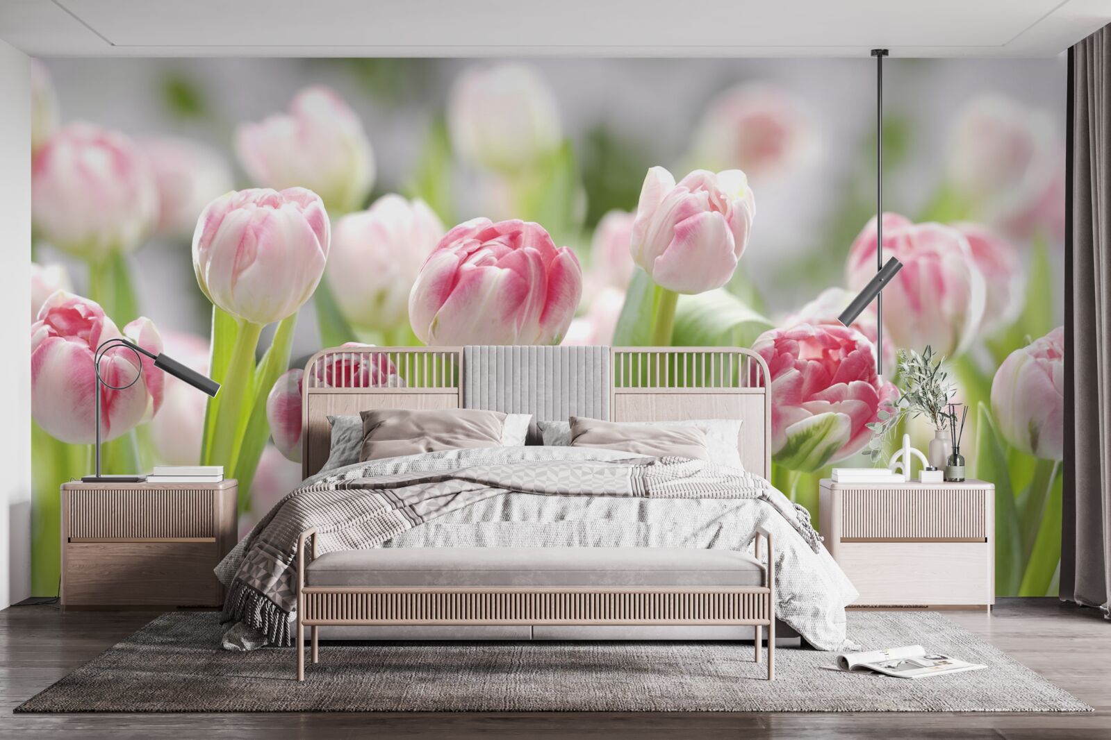 Fototapeta nieotwarte pąki tulipanów