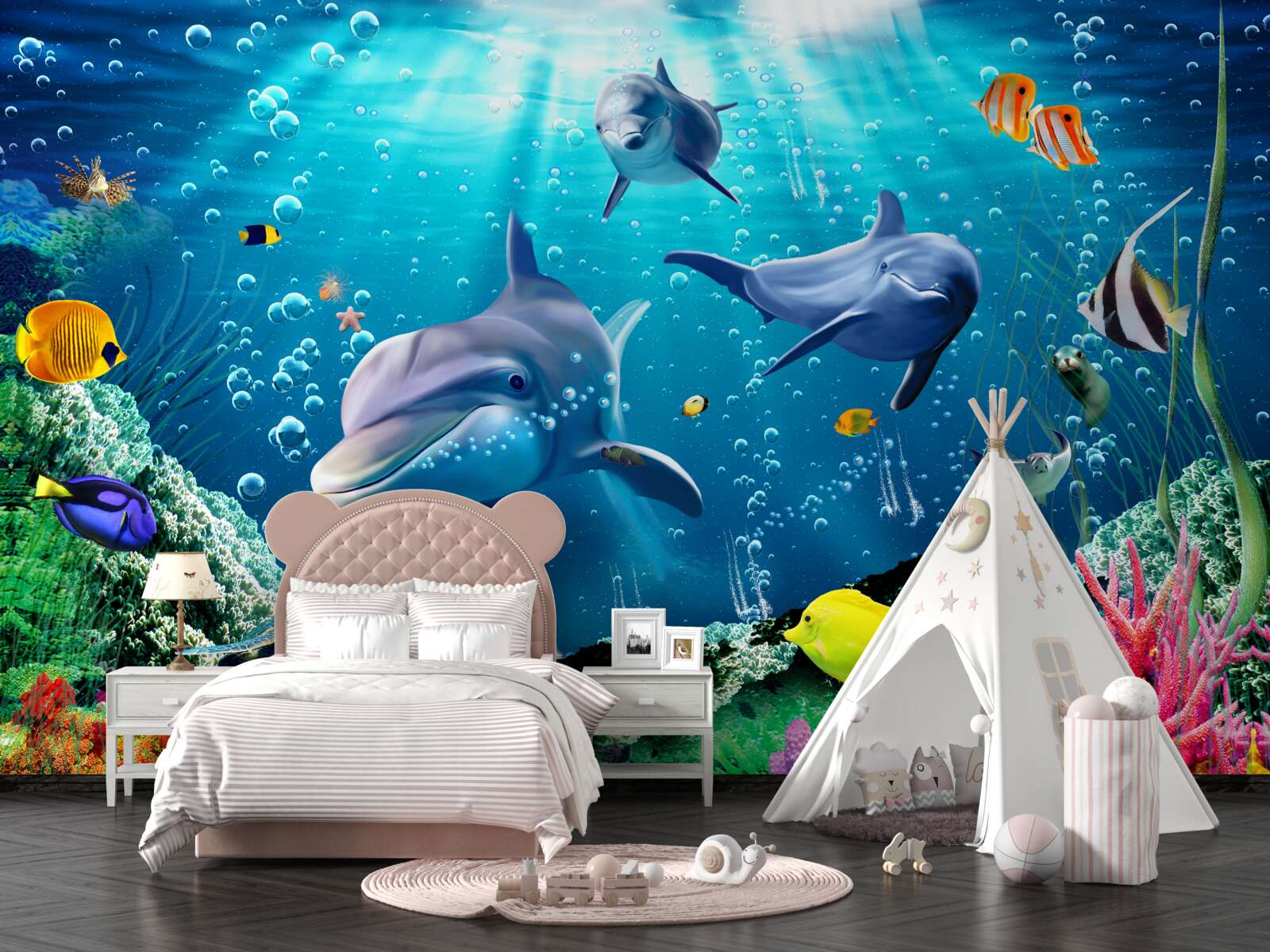 Fototapeta podwodny świat z jego mieszkańcami