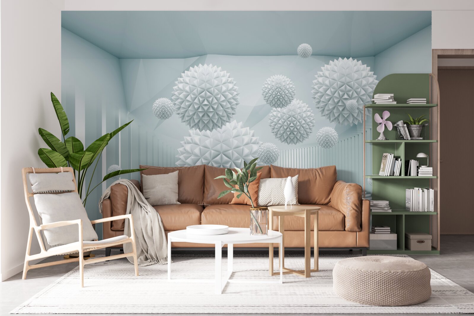 Fototapeta trójwymiarowe kulki z pływającymi ostrymi krawędziami