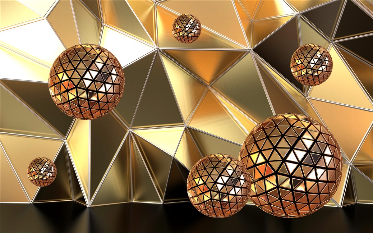 Fototapeta kule metalowe 3d