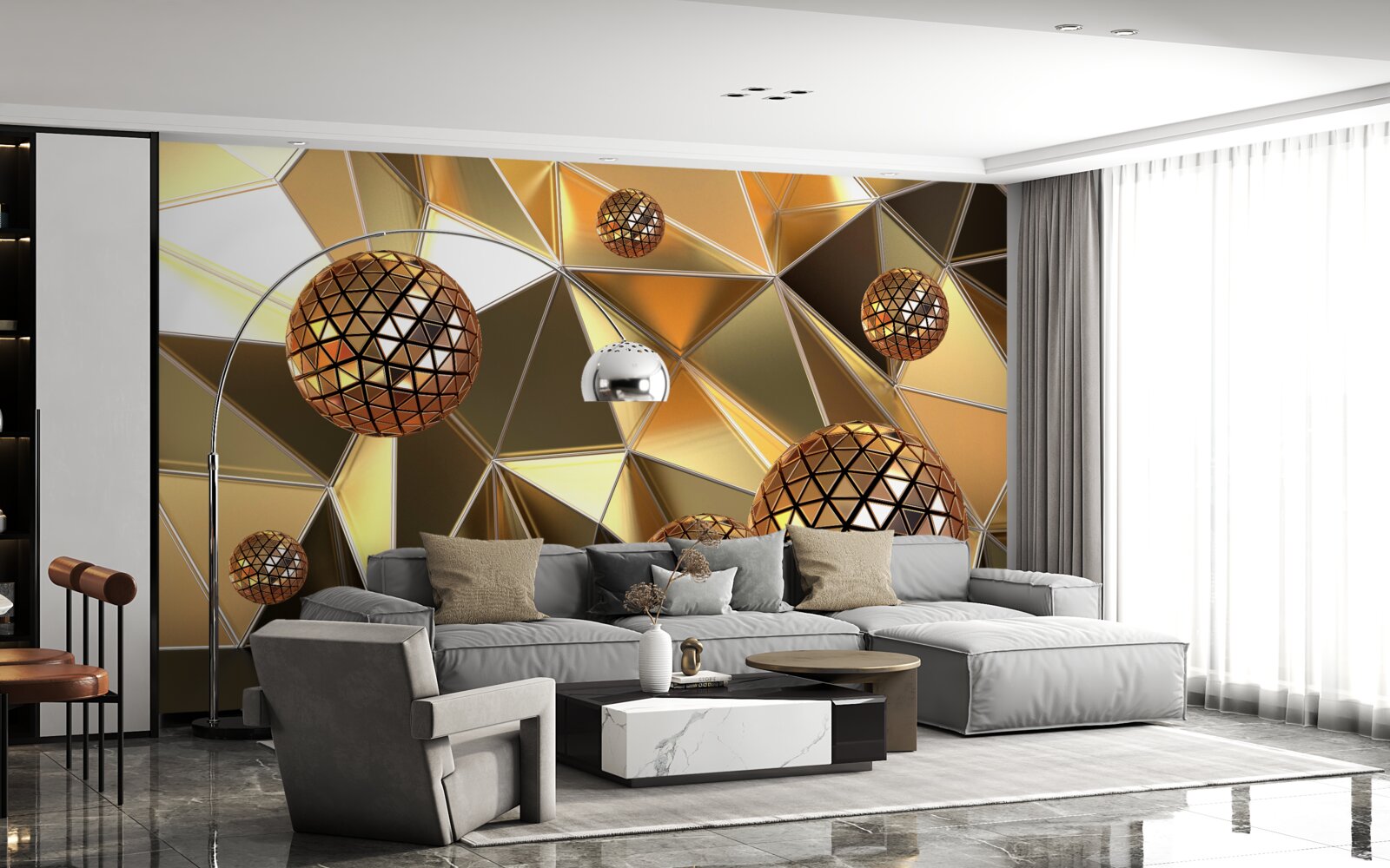 Fototapeta kule metalowe 3d