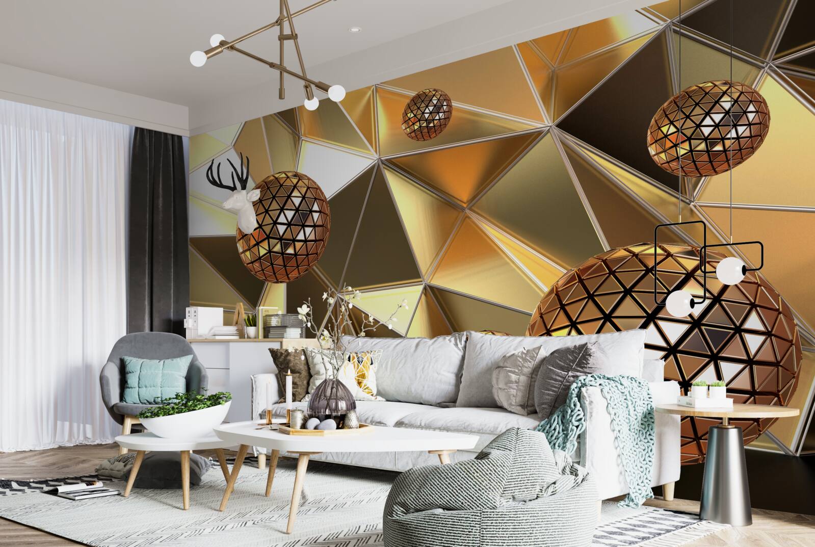 Fototapeta kule metalowe 3d