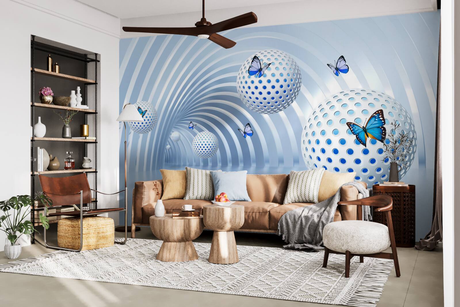 Fototapeta kule wiszące w powietrzu wewnątrz tunelu