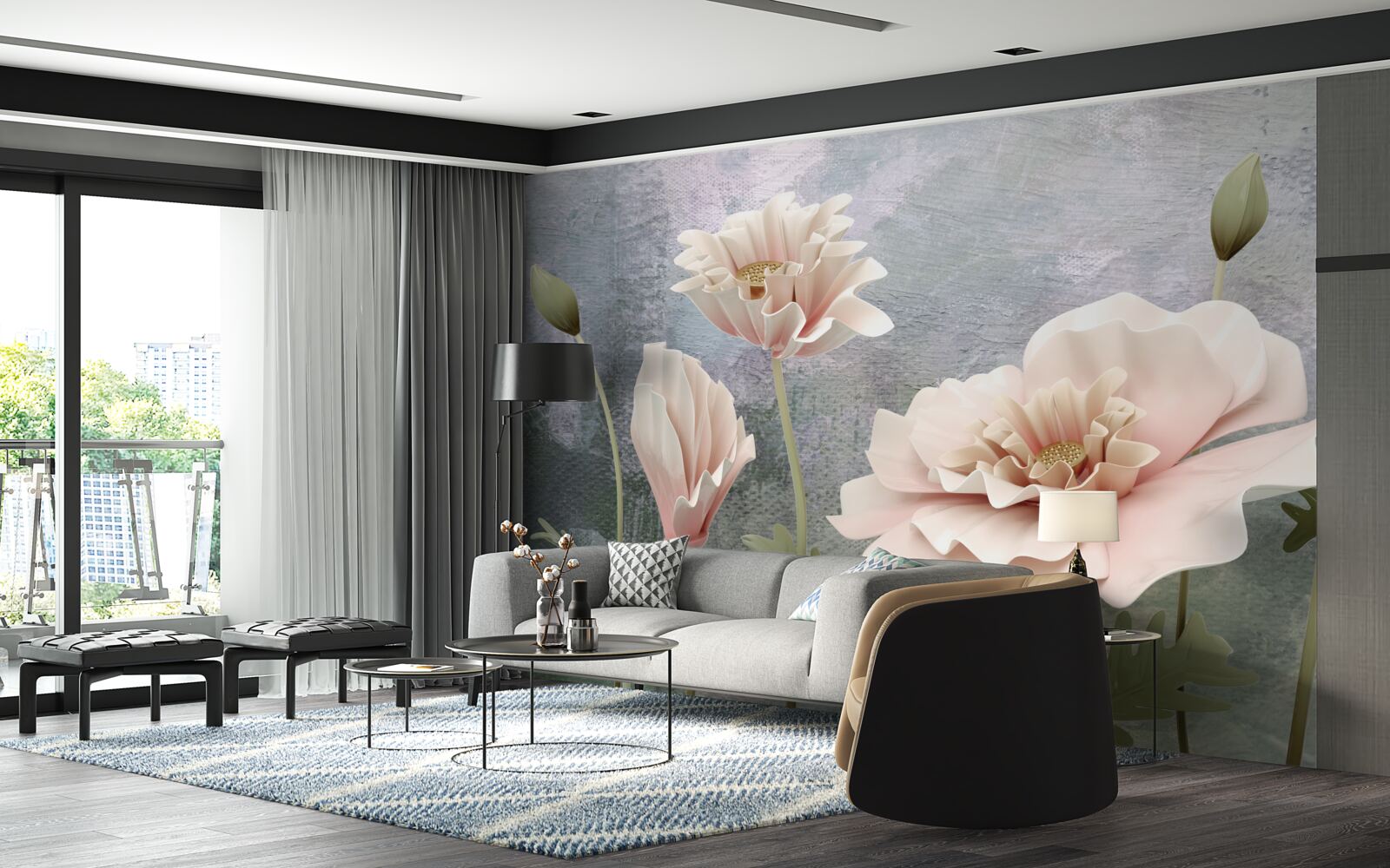 Fototapeta po nocy pąki kwitną