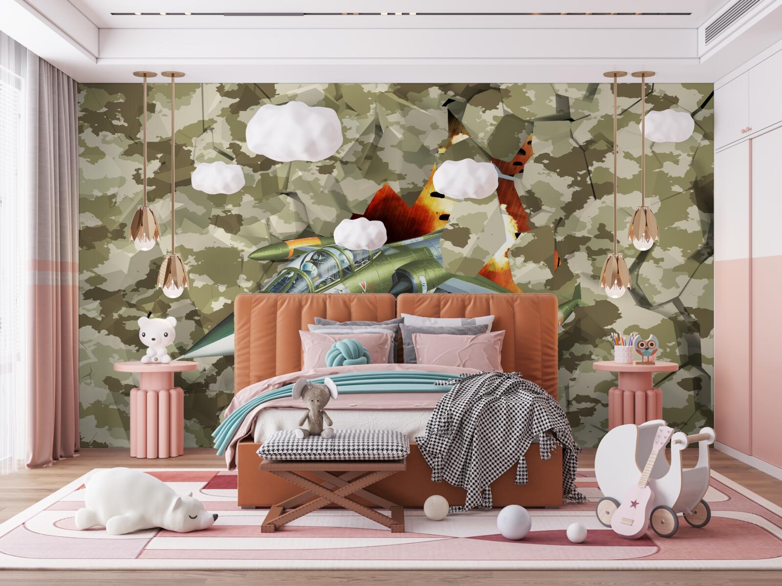 Fototapeta samolot pokonuje przeszkodę