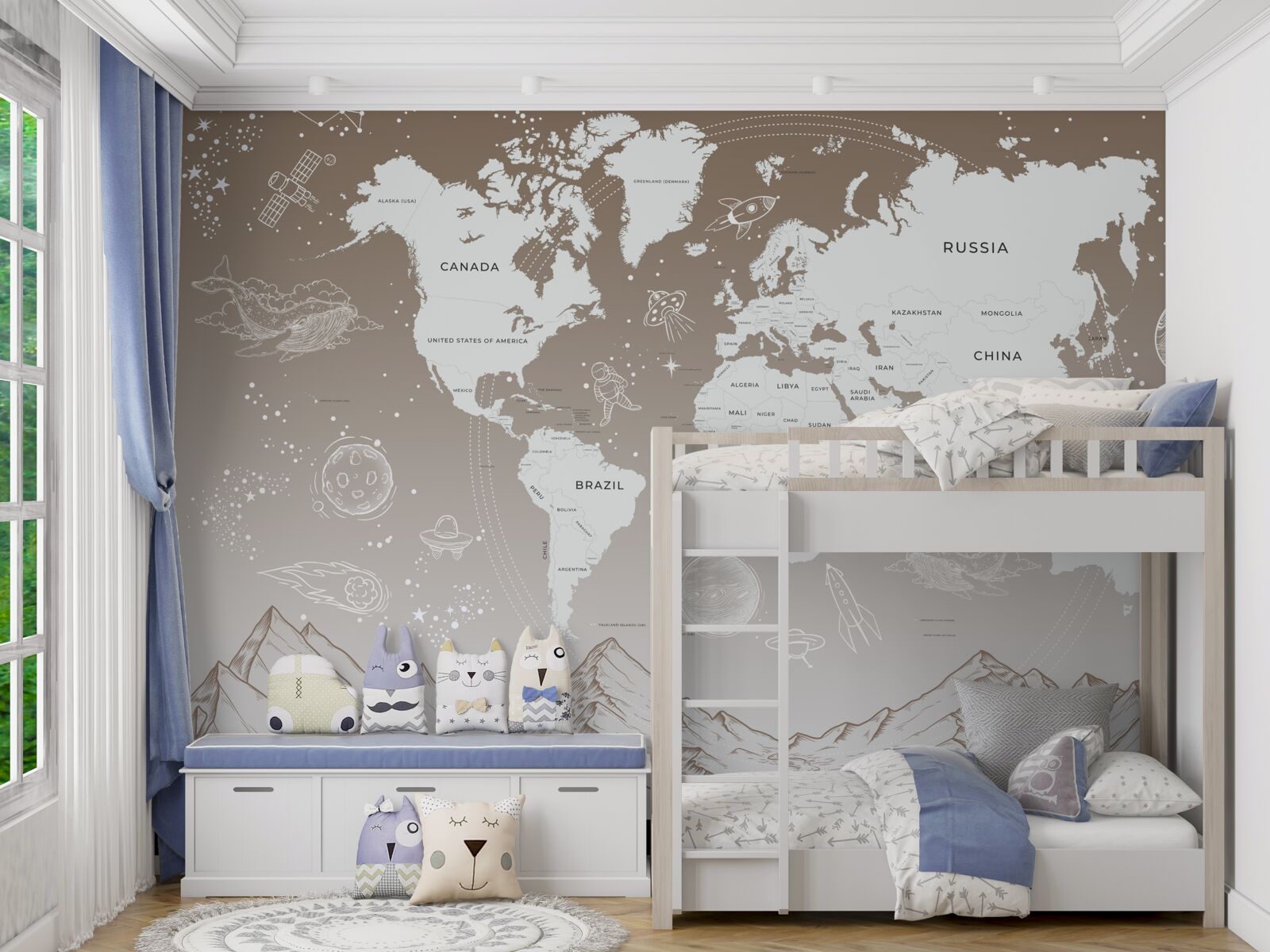 Fototapeta Świat leży ponad szczytami gór