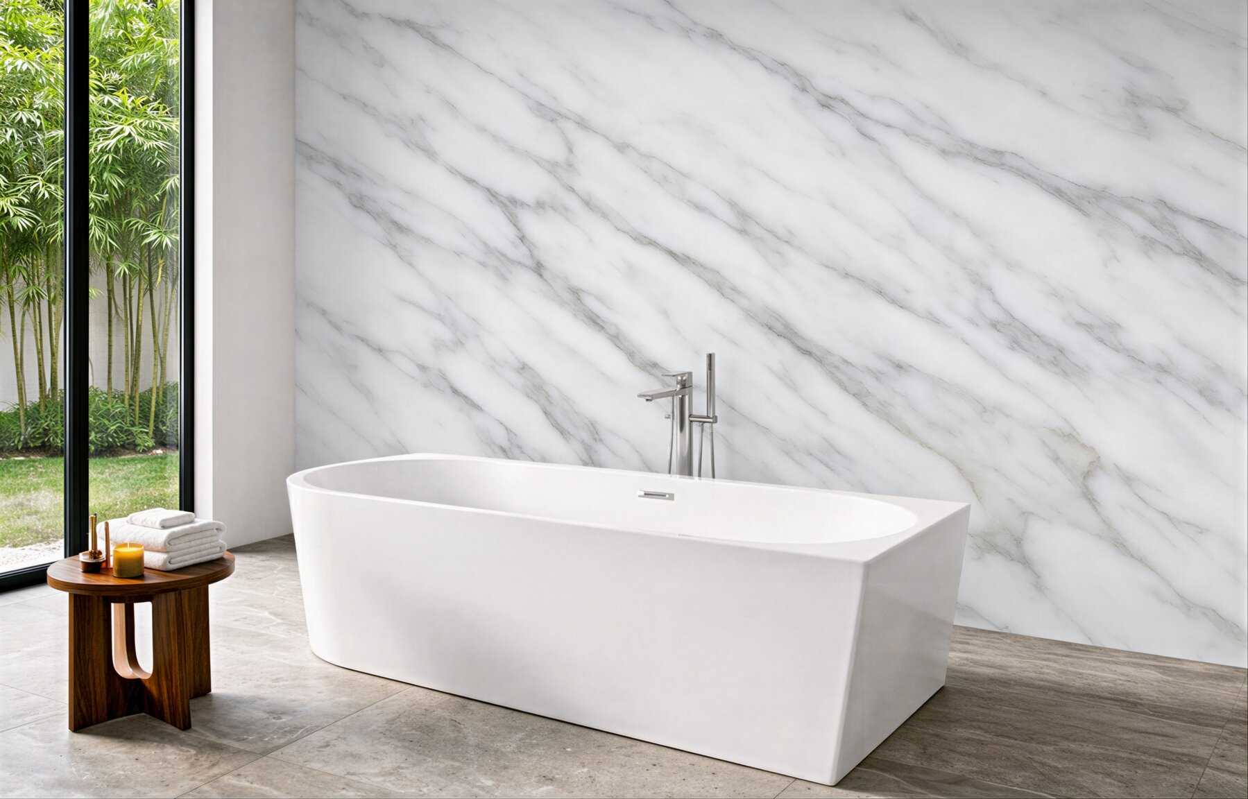 Fototapeta biały marmur w subtelnych szarościach