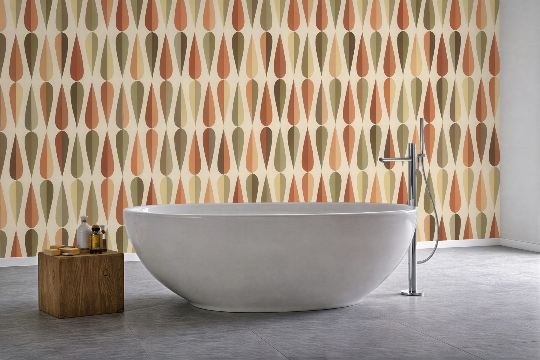 Fototapeta retro krople w ciepłych barwach