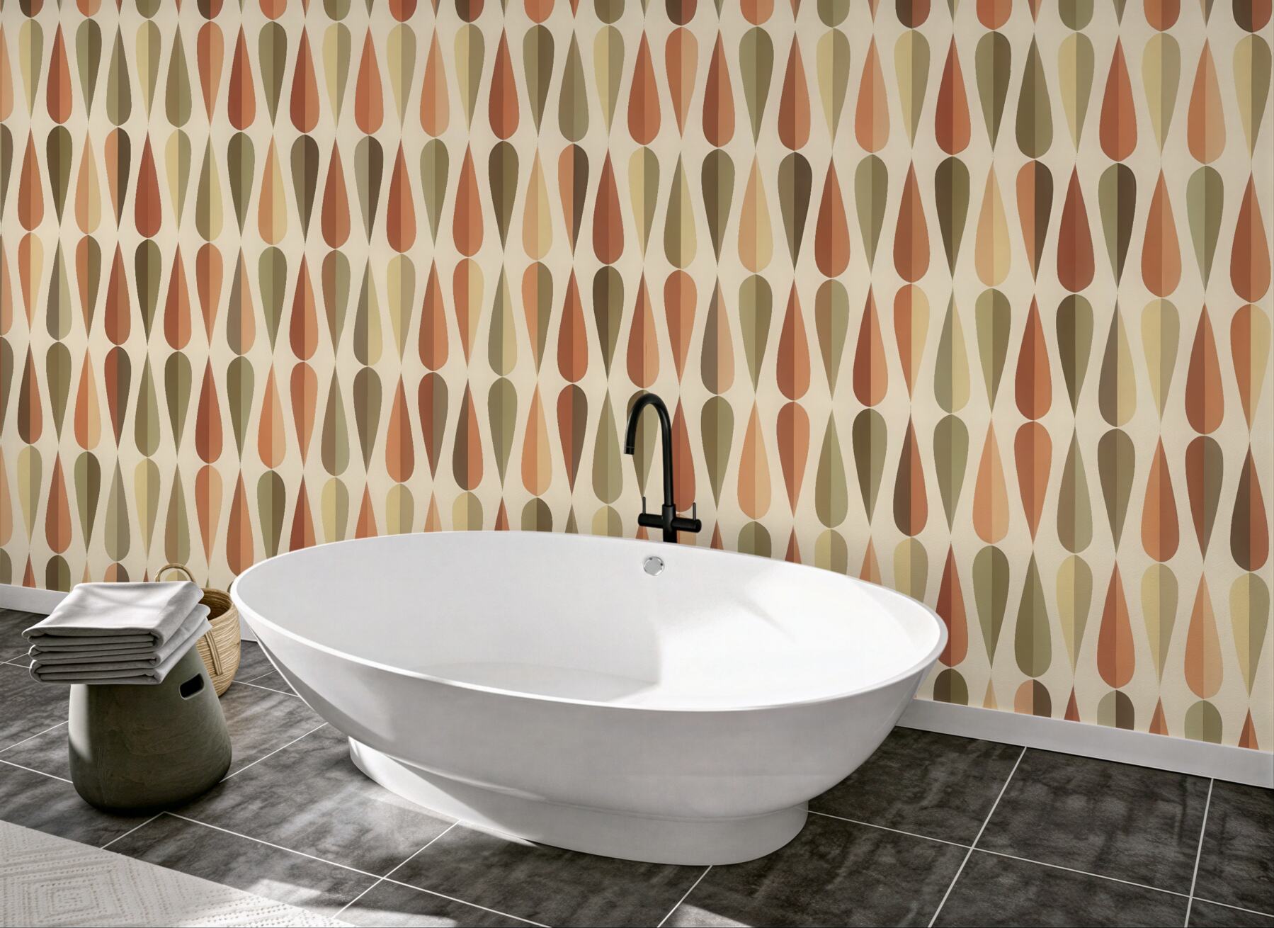 Fototapeta retro krople w ciepłych barwach