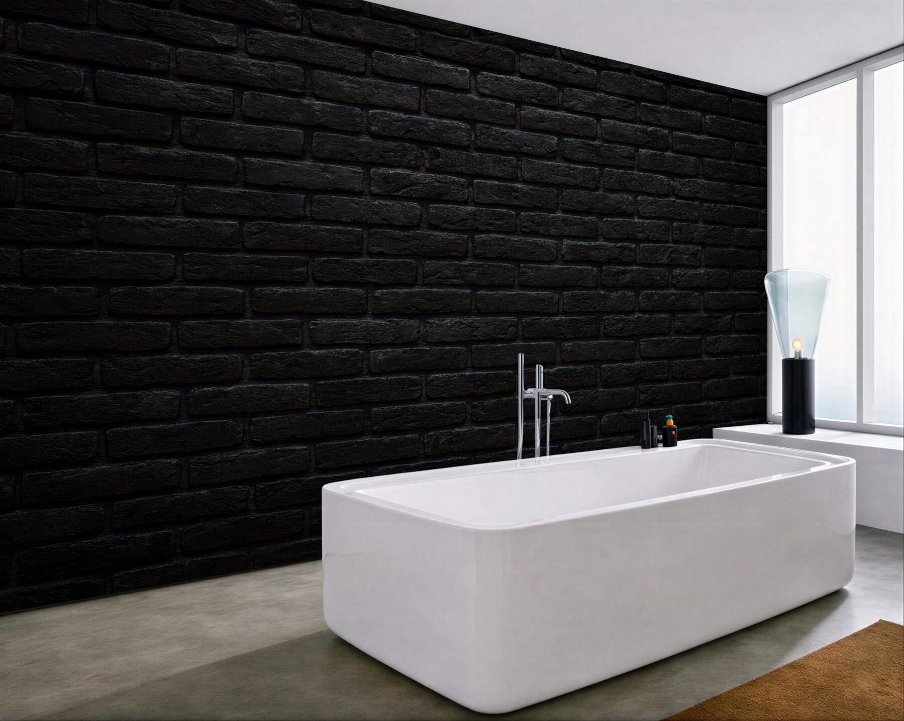 Fototapeta ciemna ceglana ściana loftowa