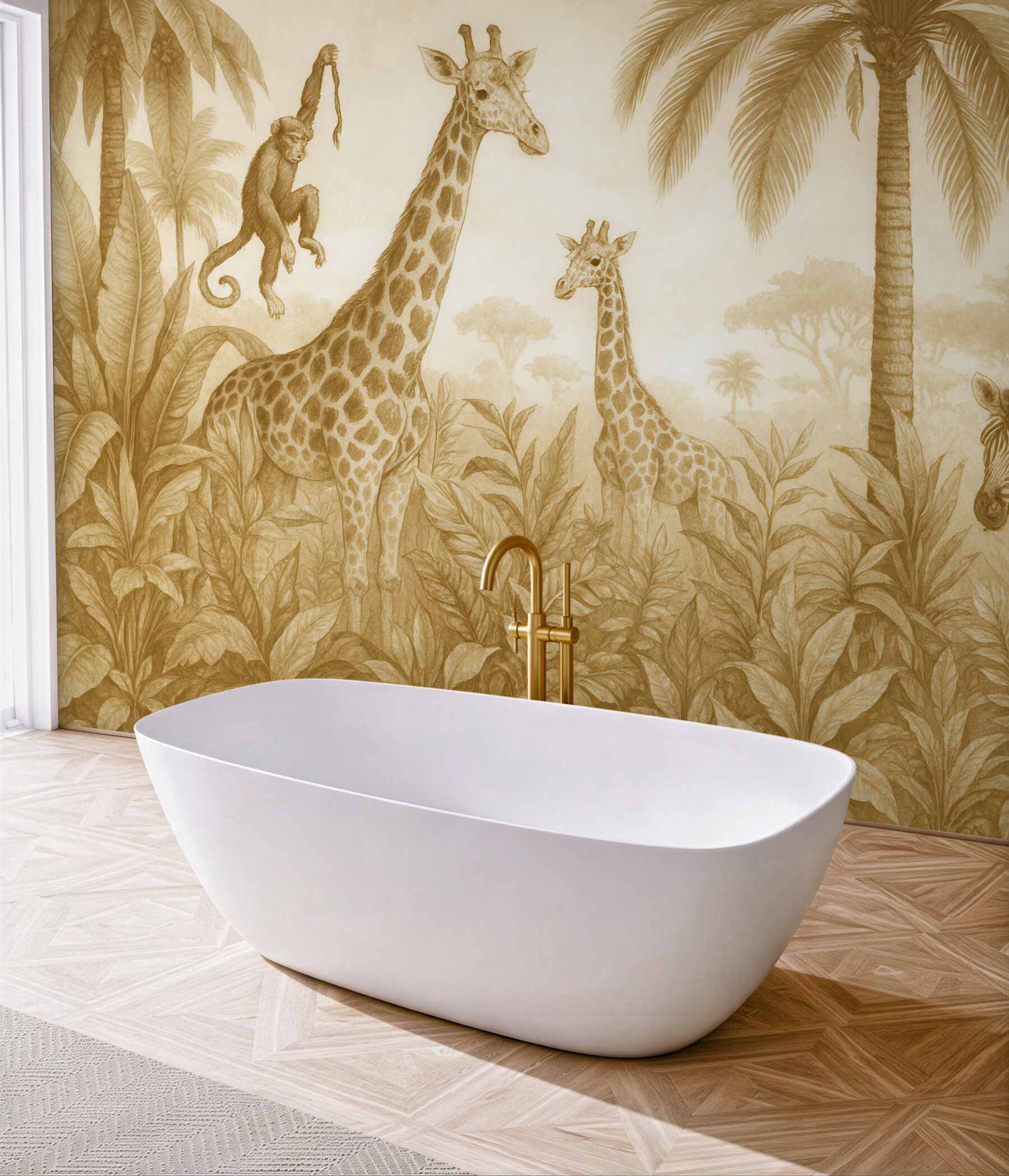 Fototapeta safari w sepiowej dżungli