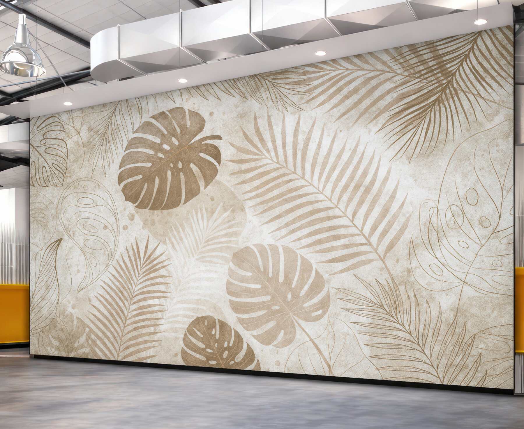 Fototapeta beżowe liście w subtelnej harmonii