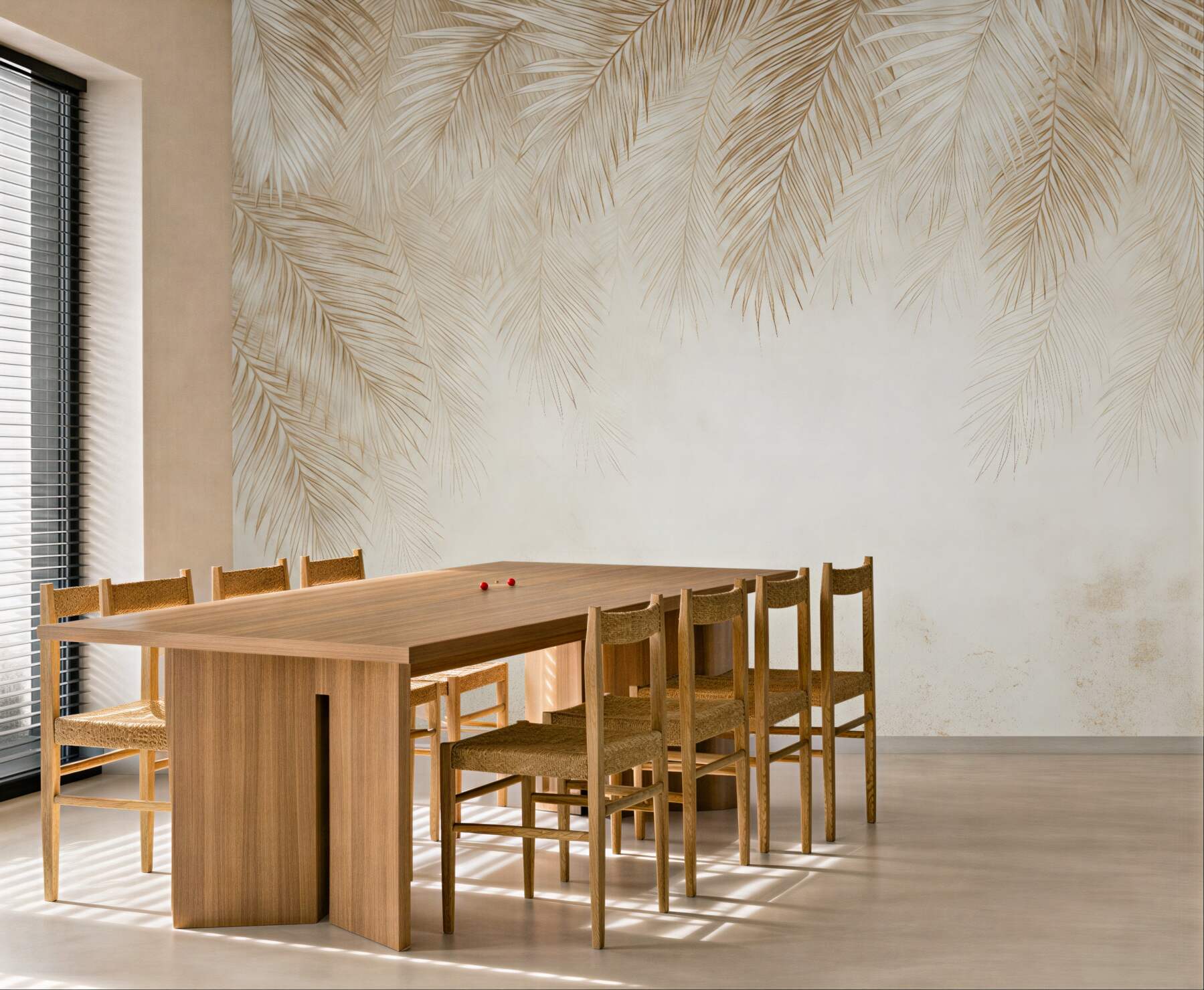 Fototapeta złote liście palmowe w elegancji