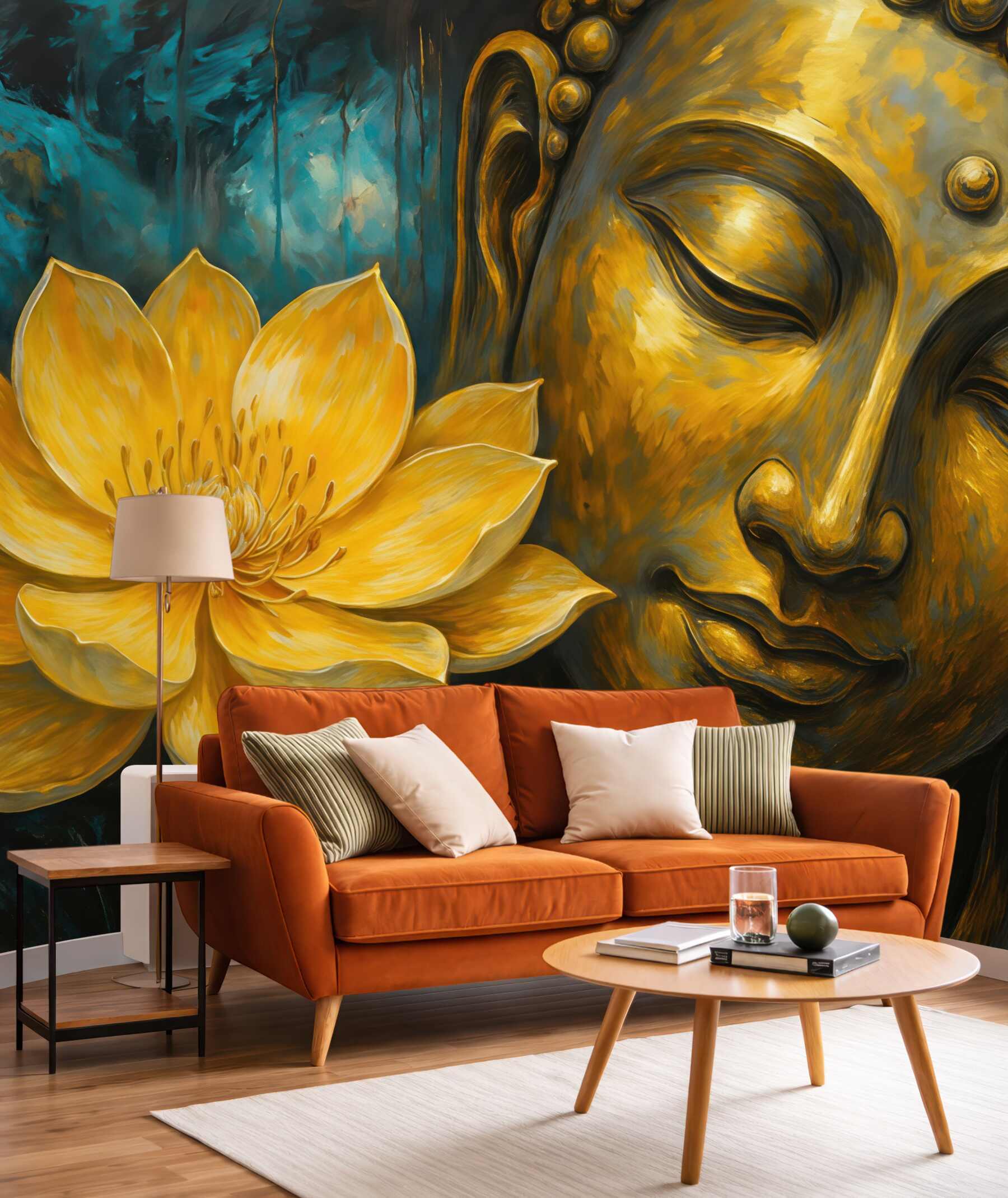 Fototapeta Kwiat lotosu oraz Budda.