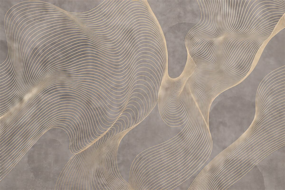 Fototapeta Faliste wzory w odcieniach piaskowych i beżowych.