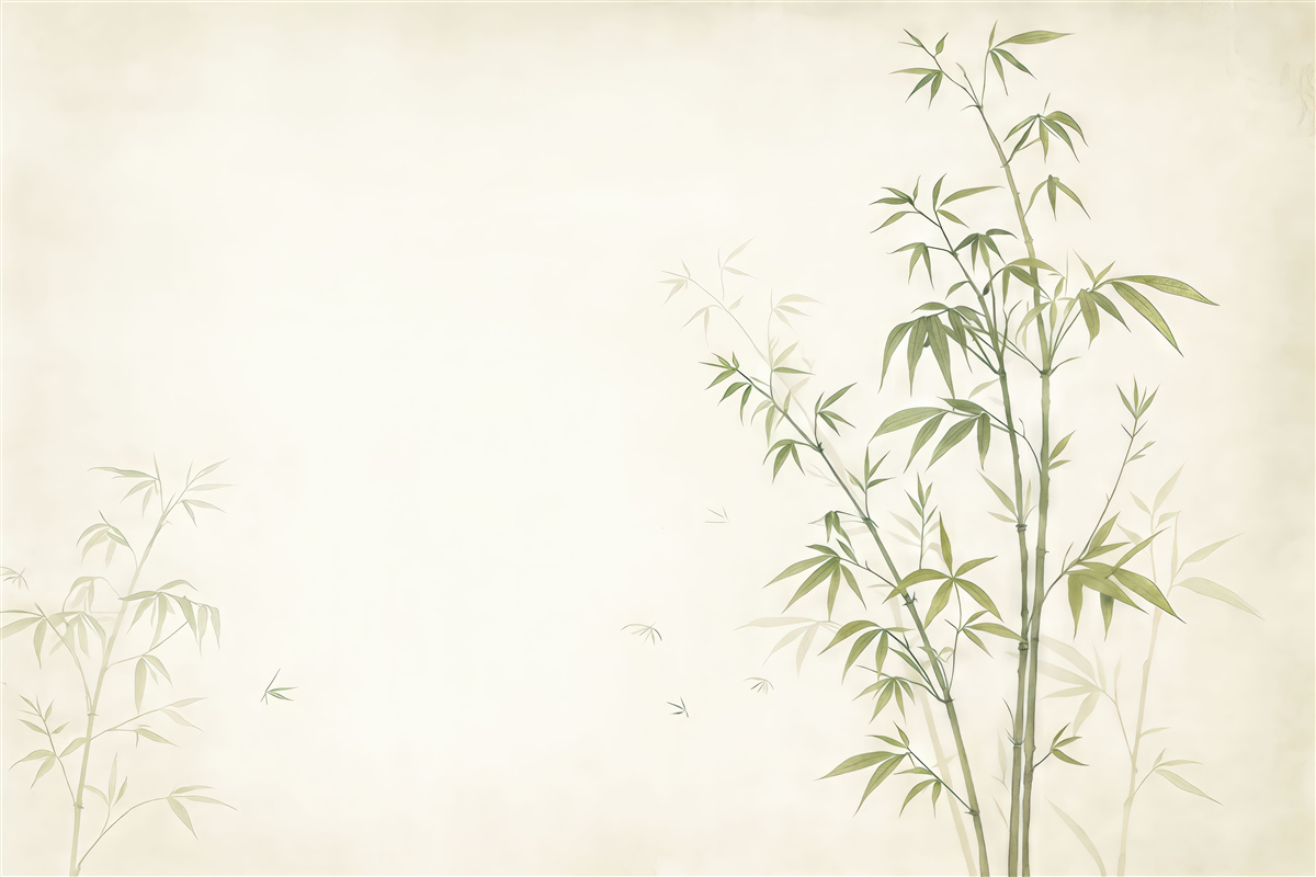 Fototapeta subtelny bambus w beżowej harmonii