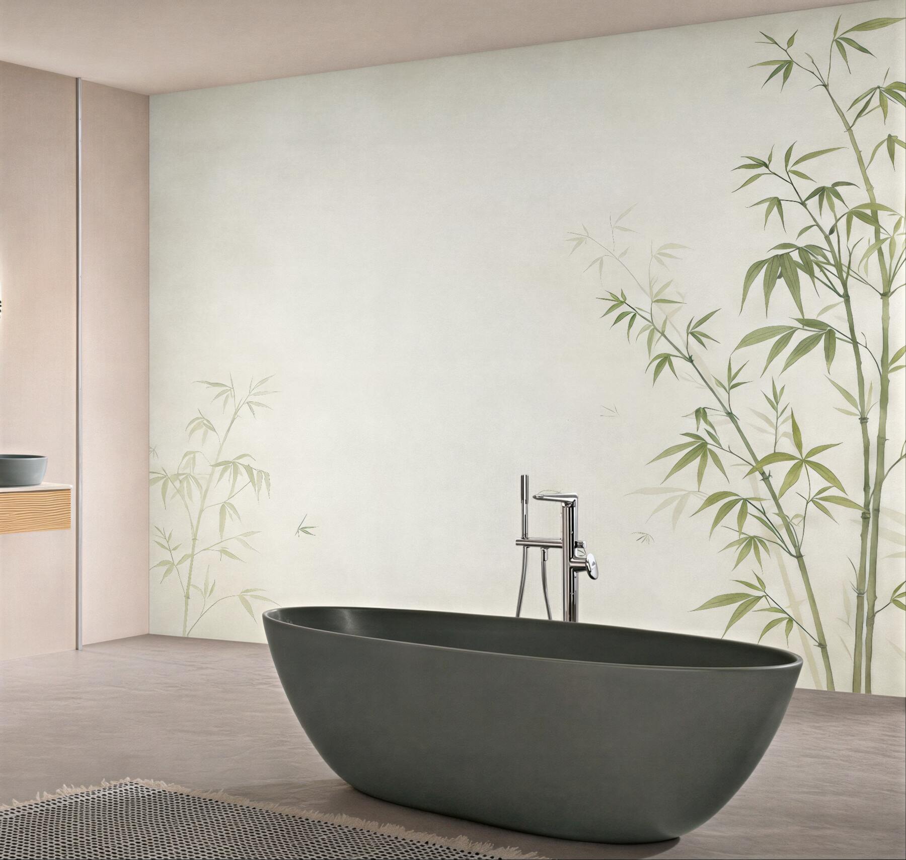 Fototapeta subtelny bambus w beżowej harmonii