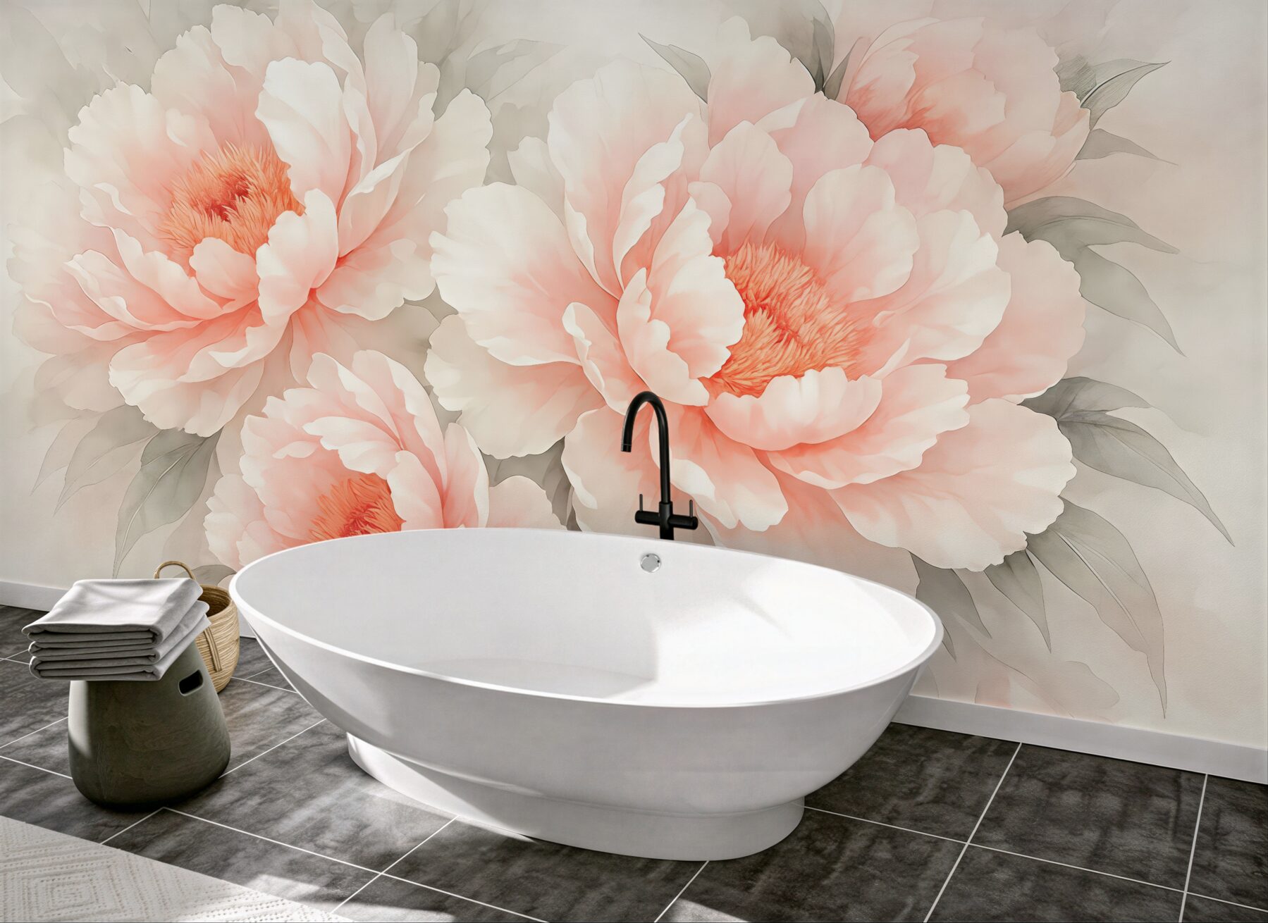 Fototapeta pastelowe piwonie w świetlistej odsłonie