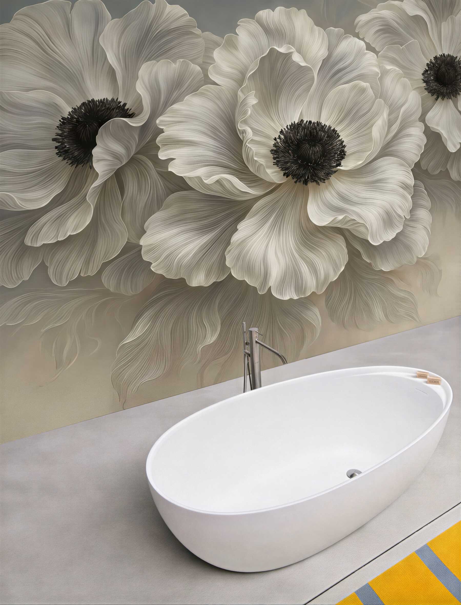 Fototapeta kremowe makro kwiaty elegancji