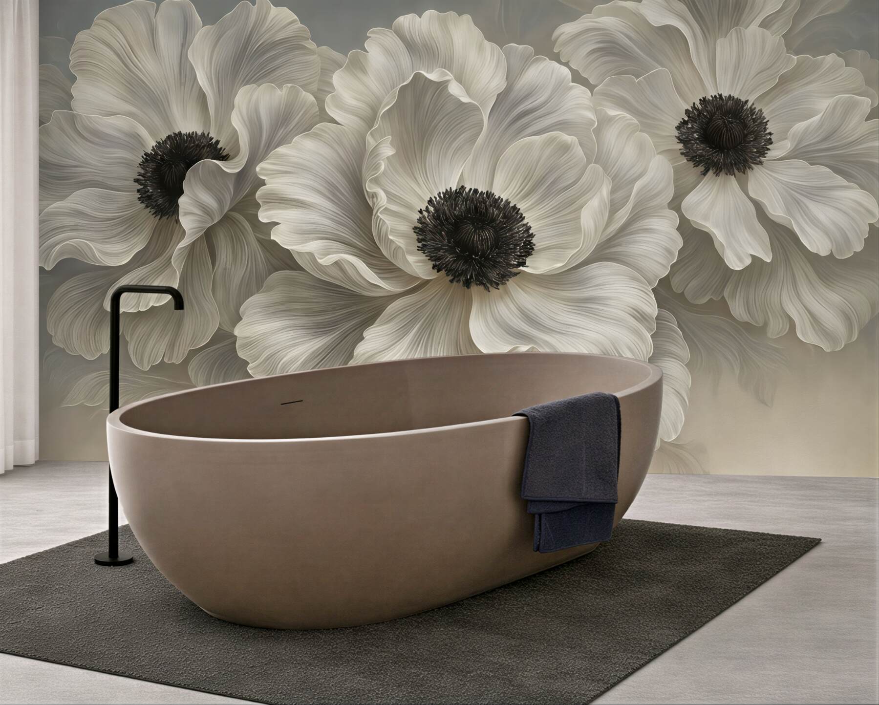 Fototapeta kremowe makro kwiaty elegancji