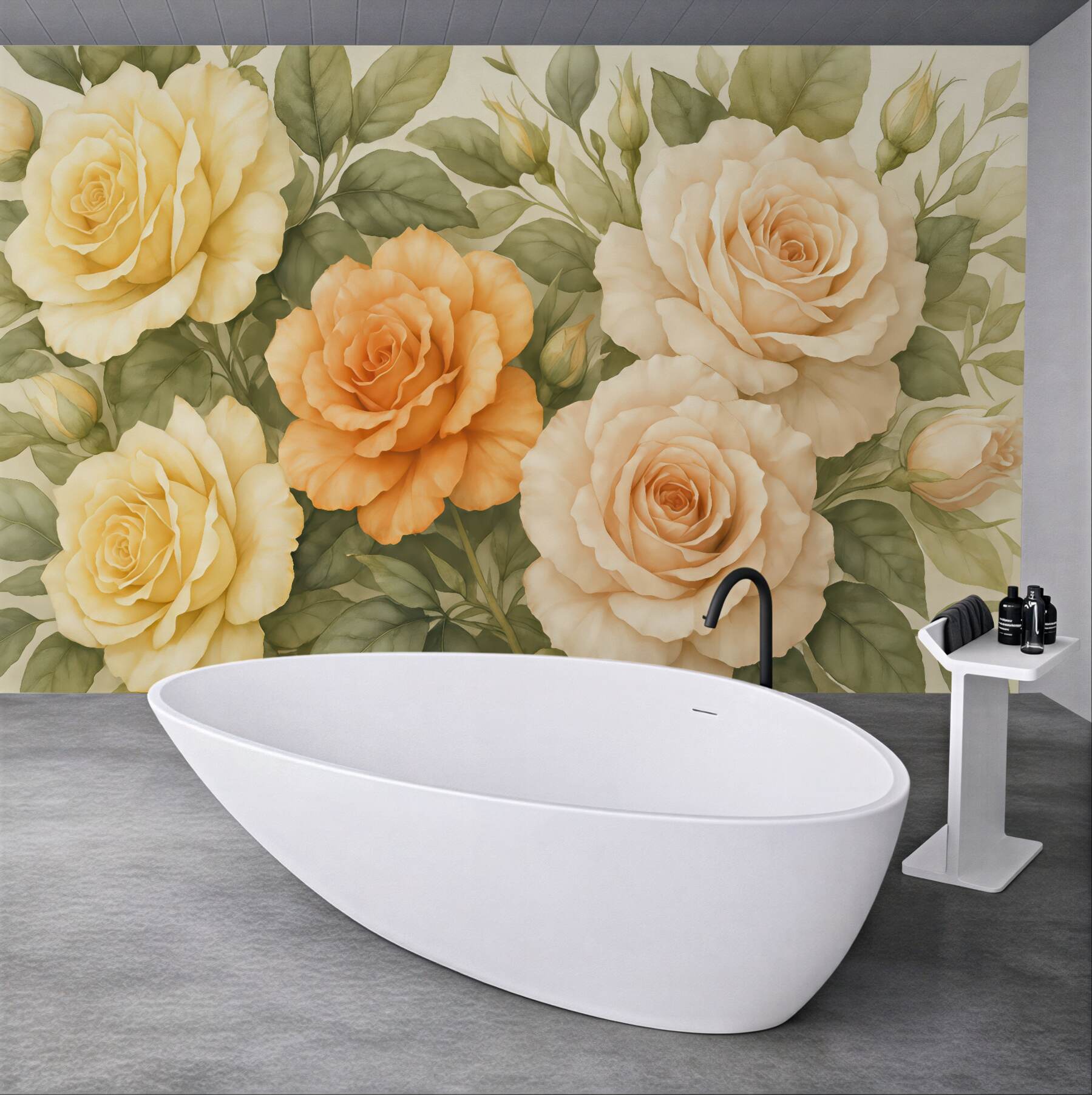 Fototapeta pastelowe róże w romantycznym stylu