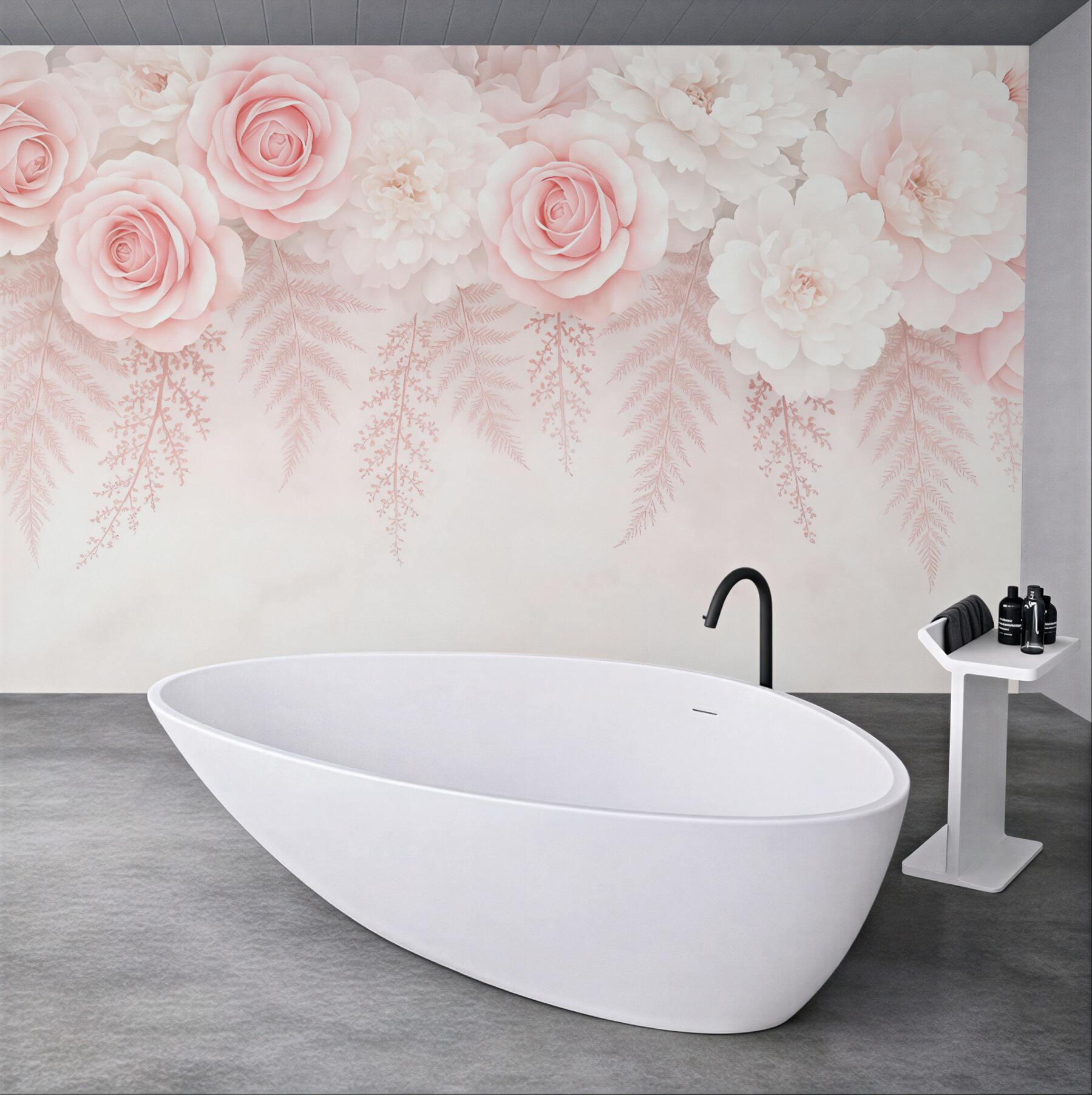 Fototapeta pudrowe róże w romantycznym blasku