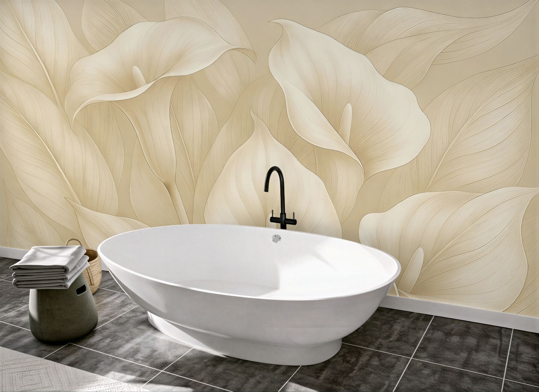 Fototapeta kremowe kalie w subtelnej elegancji