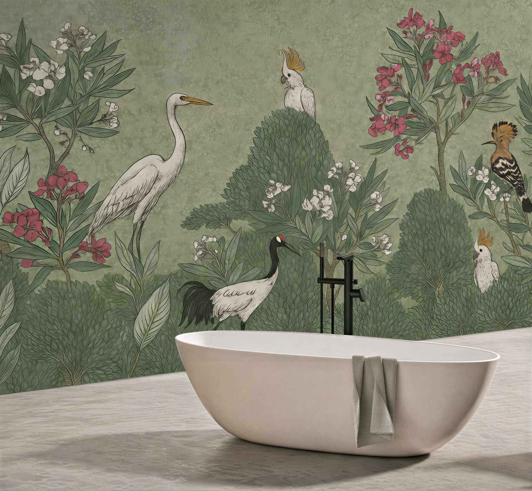 Fototapeta egzotyczne ptaki w botanicznym ogrodzie