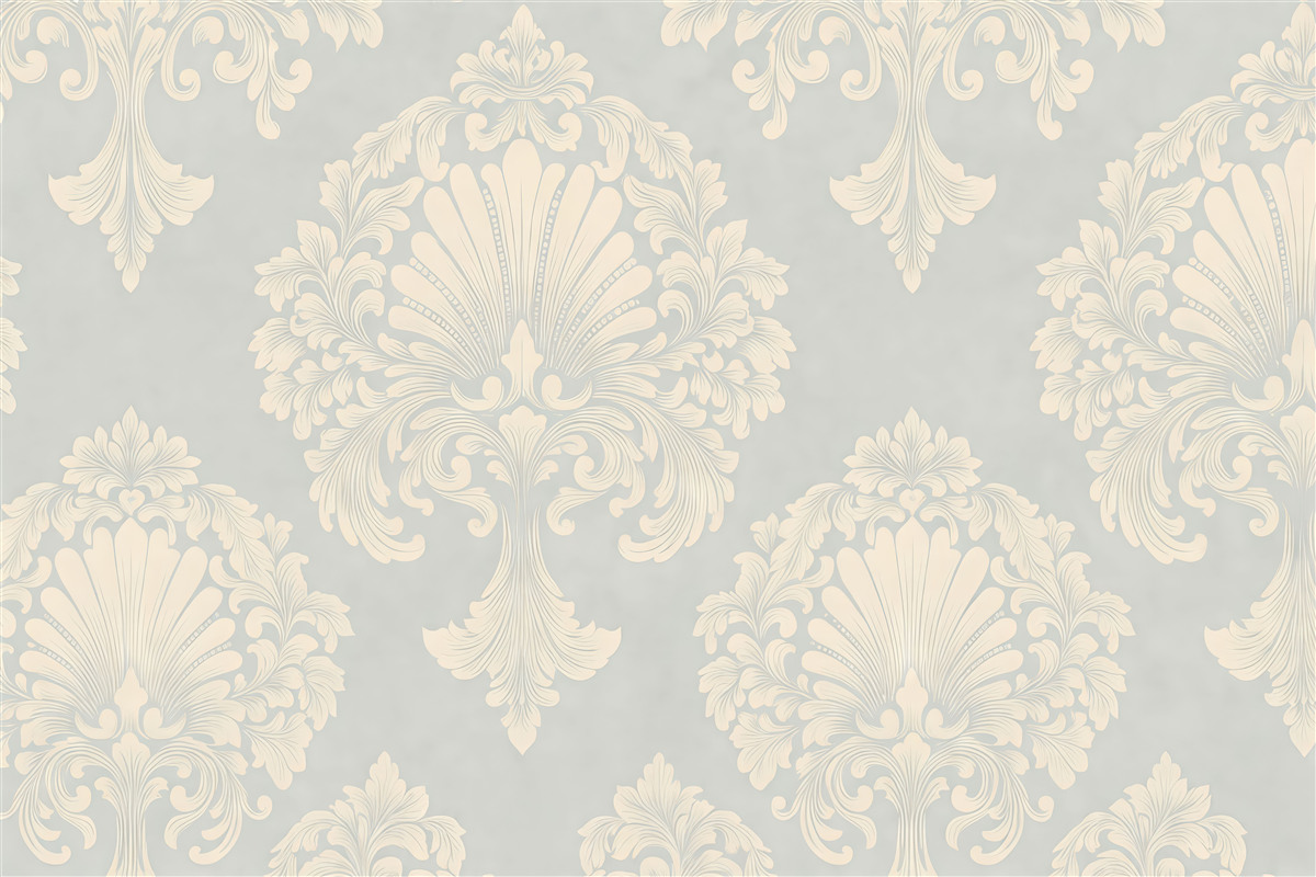 Fototapeta klasyczny ornament w subtelnej szarości