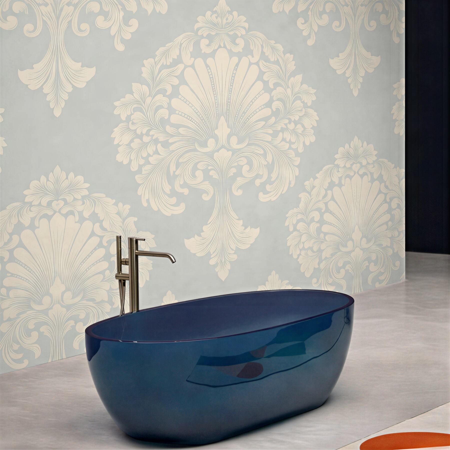 Fototapeta klasyczny ornament w subtelnej szarości