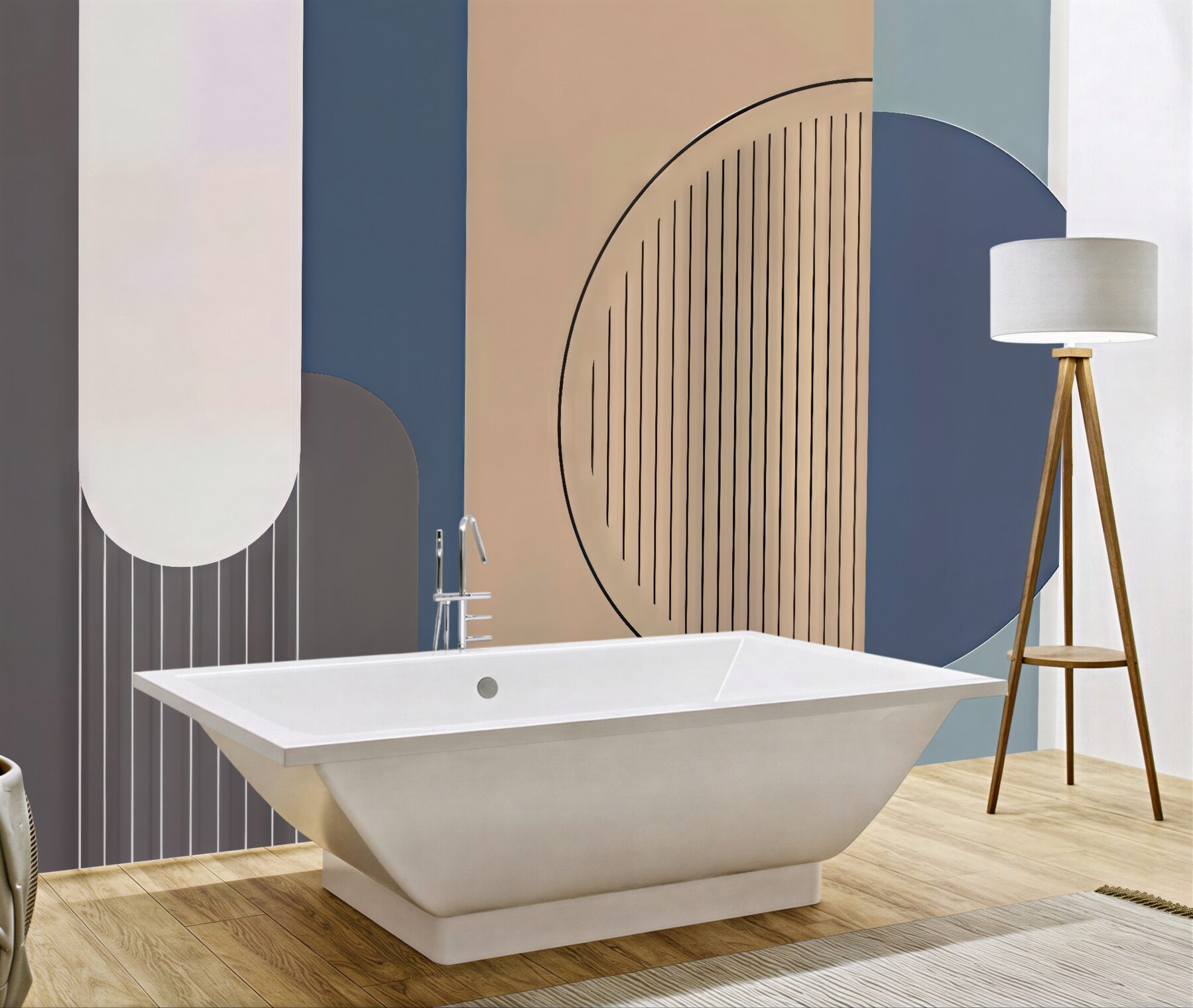 Fototapeta geometryczna harmonia w pastelowych tonach