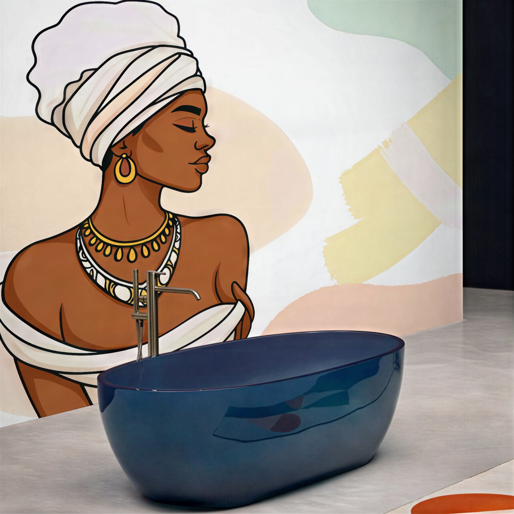 Fototapeta portret kobiety w etnicznym stylu