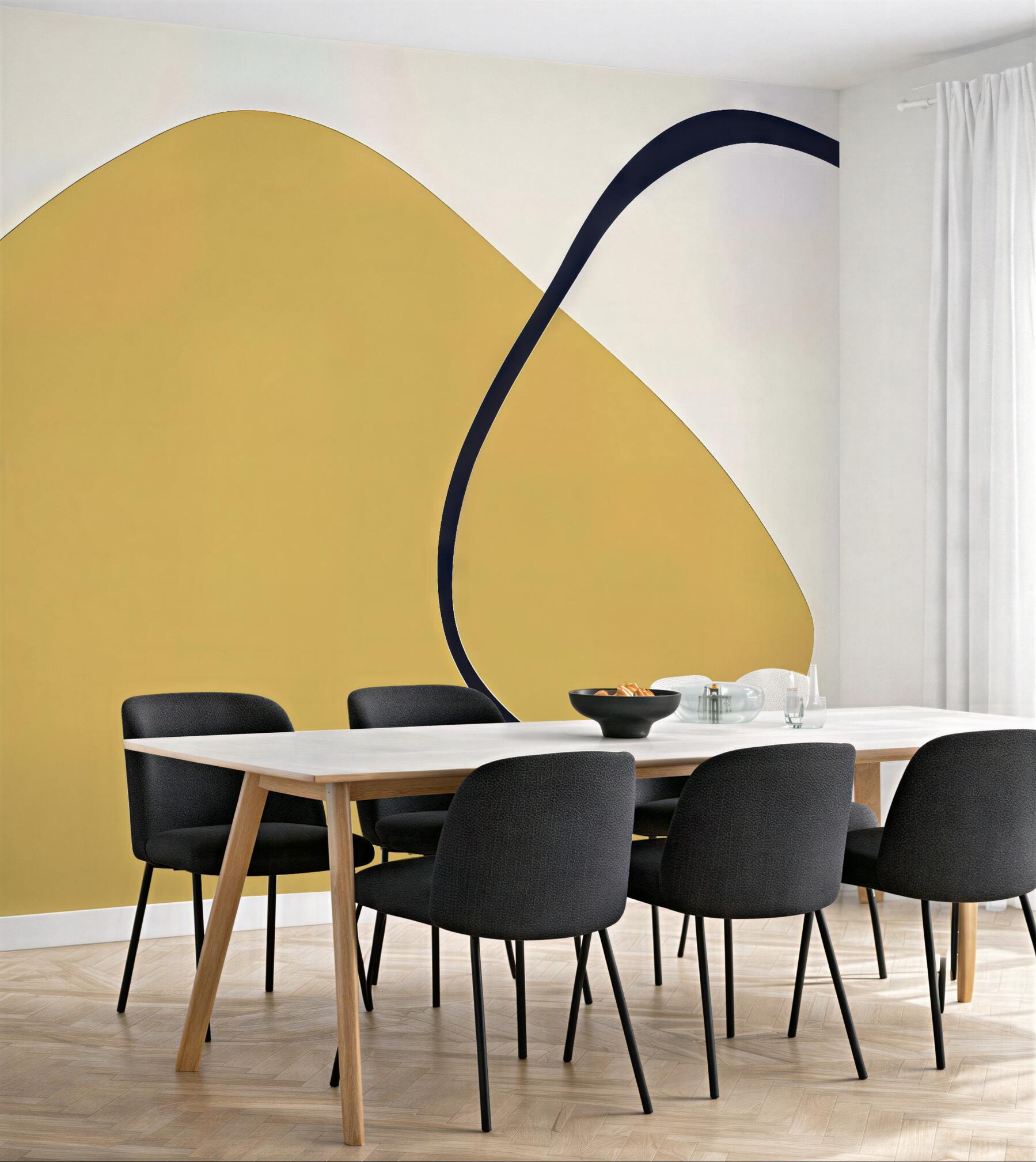 Fototapeta abstrakcyjne formy w pastelowej harmonii