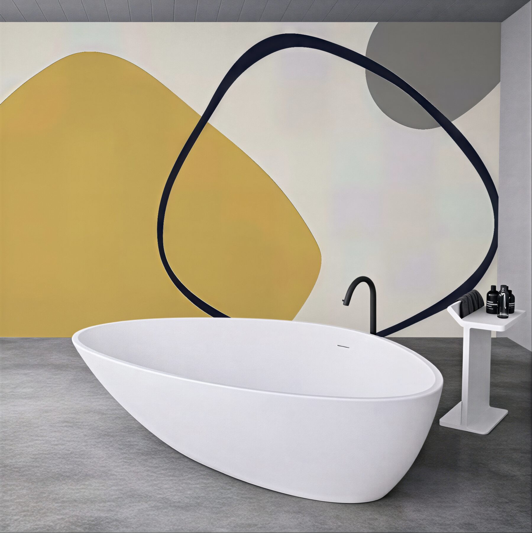 Fototapeta abstrakcyjne formy w pastelowej harmonii