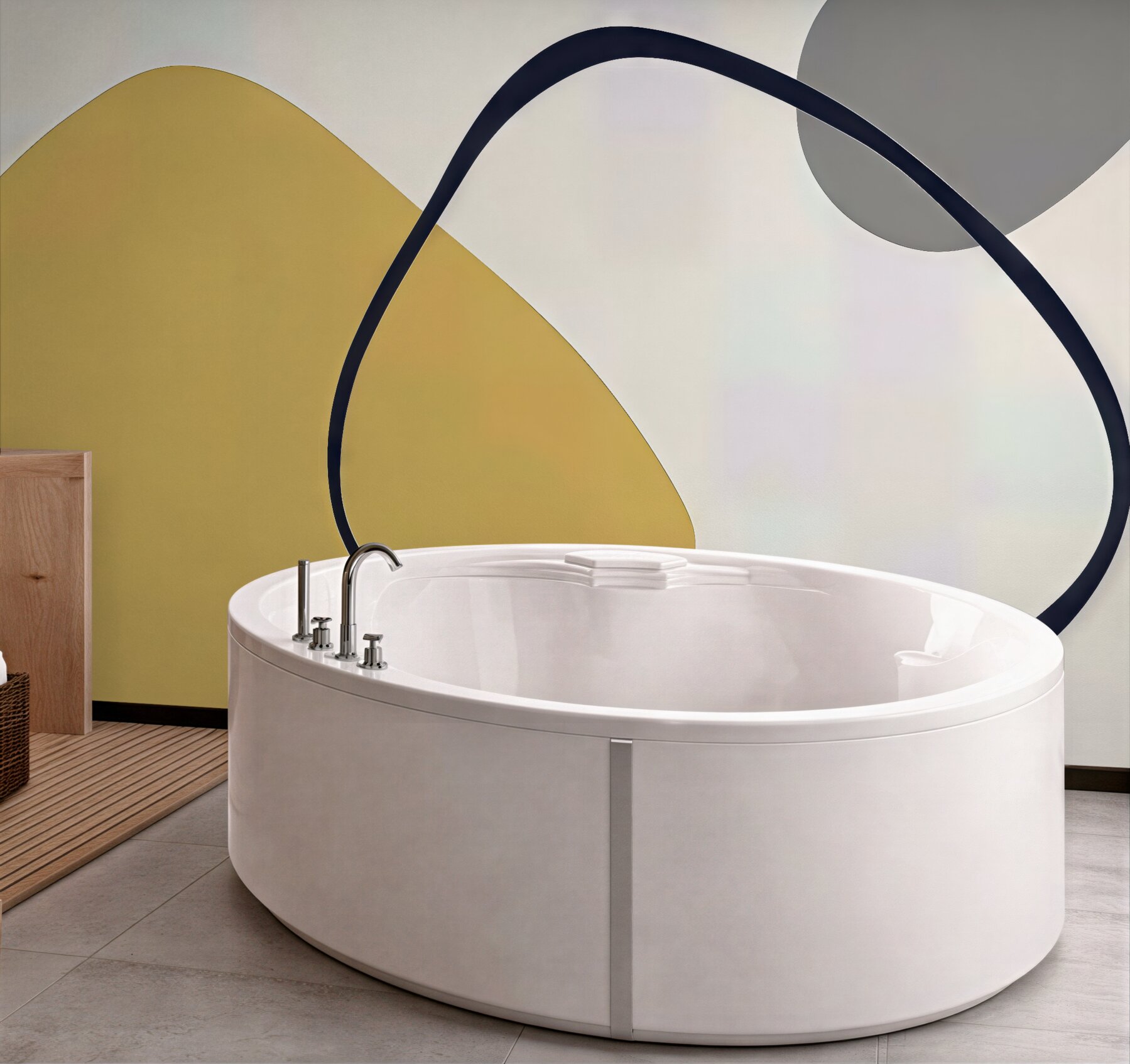 Fototapeta abstrakcyjne formy w pastelowej harmonii