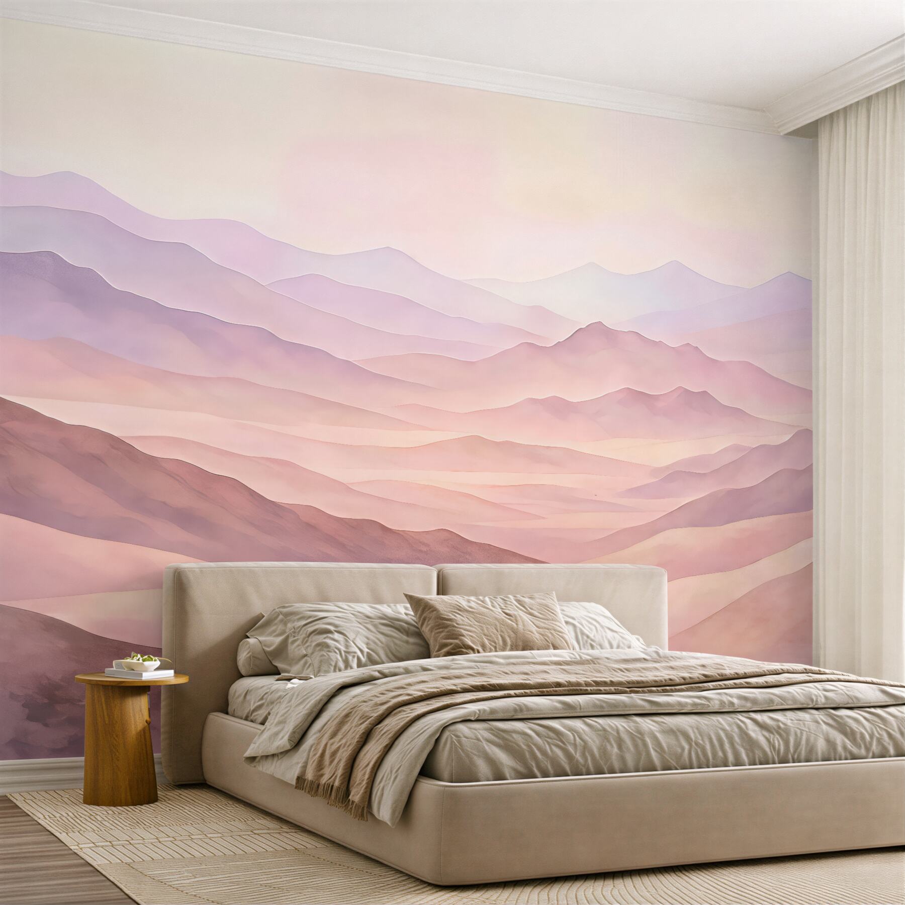 Fototapeta Spokojne wzniesienia o poranku.