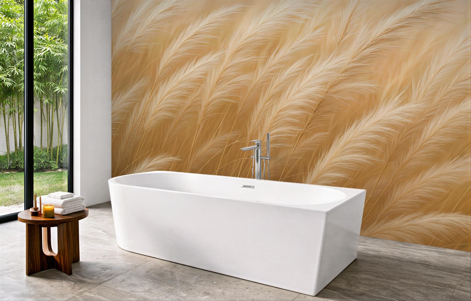 Fototapeta złote trawy w delikatnym ruchu